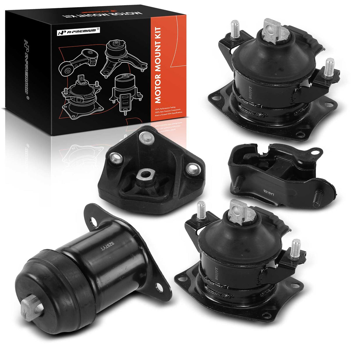 A-Premium 5PCS Engine Motor Mount Set Compatible with Acura TL 2004-2006 V6 3.2L, Honda Accord 2003-2007 V6 3.0L, Automatic Auto