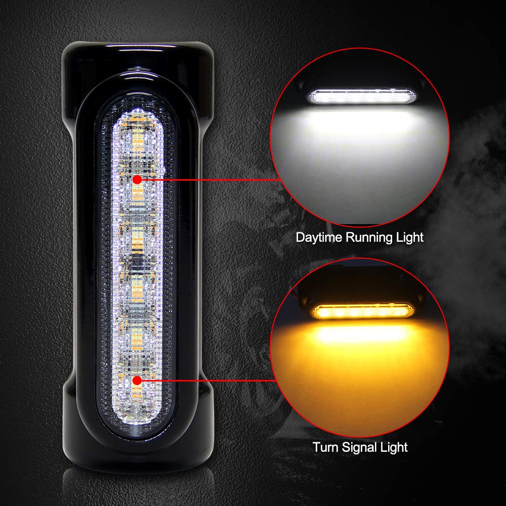 Opl5 Motorcycle Highway Bar Lights Switchback Driving Lights Led Amber Turn Signals White Driving Led Crash Bar Lights For 1-1/4