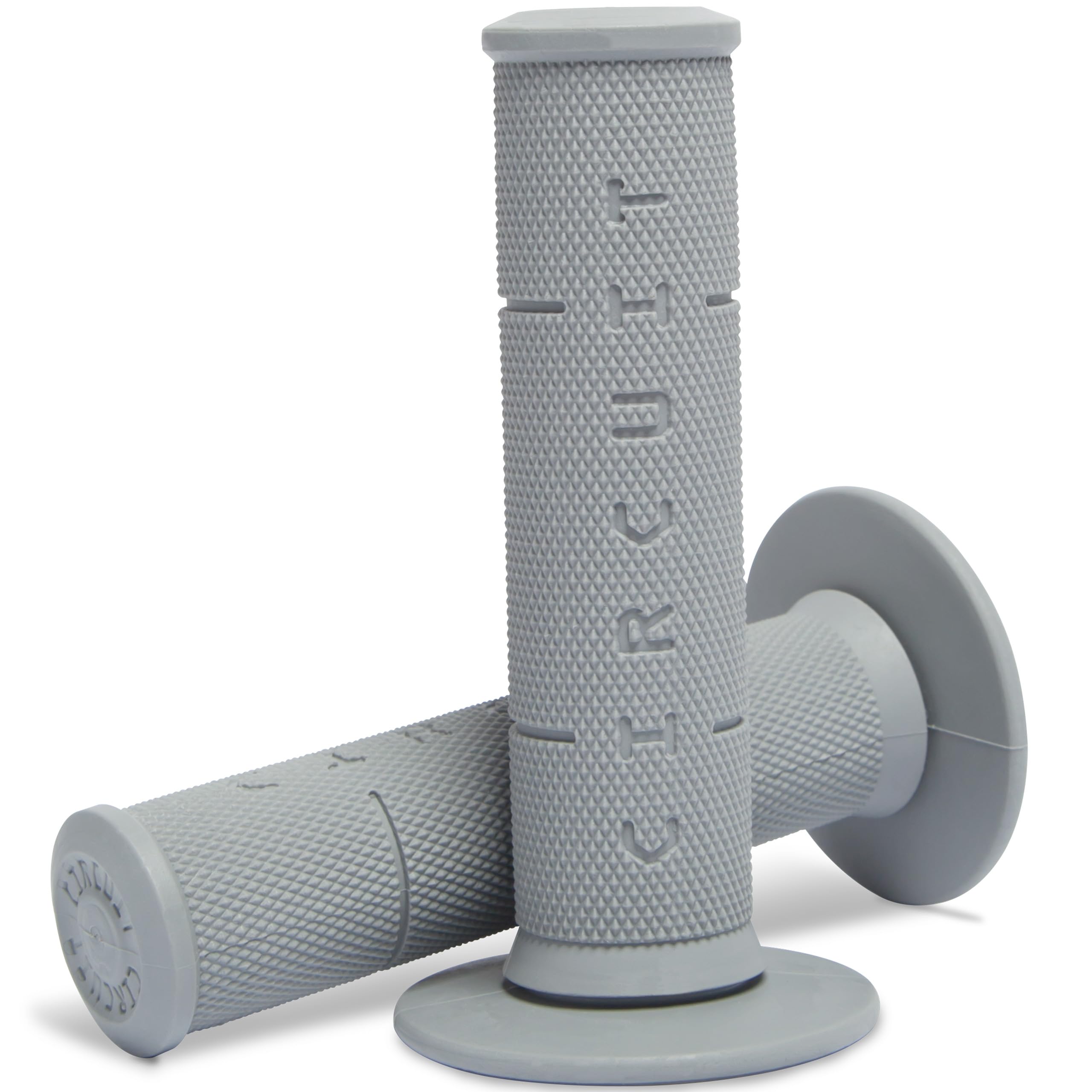 Motorcycle Handlebar Grips - High-Performance Hand Grips Circuit Iv For Current Models Of Motorcycle Handlebars - Grey Handlebar Grips With Stainless Steel Cable By Circuit Equipment