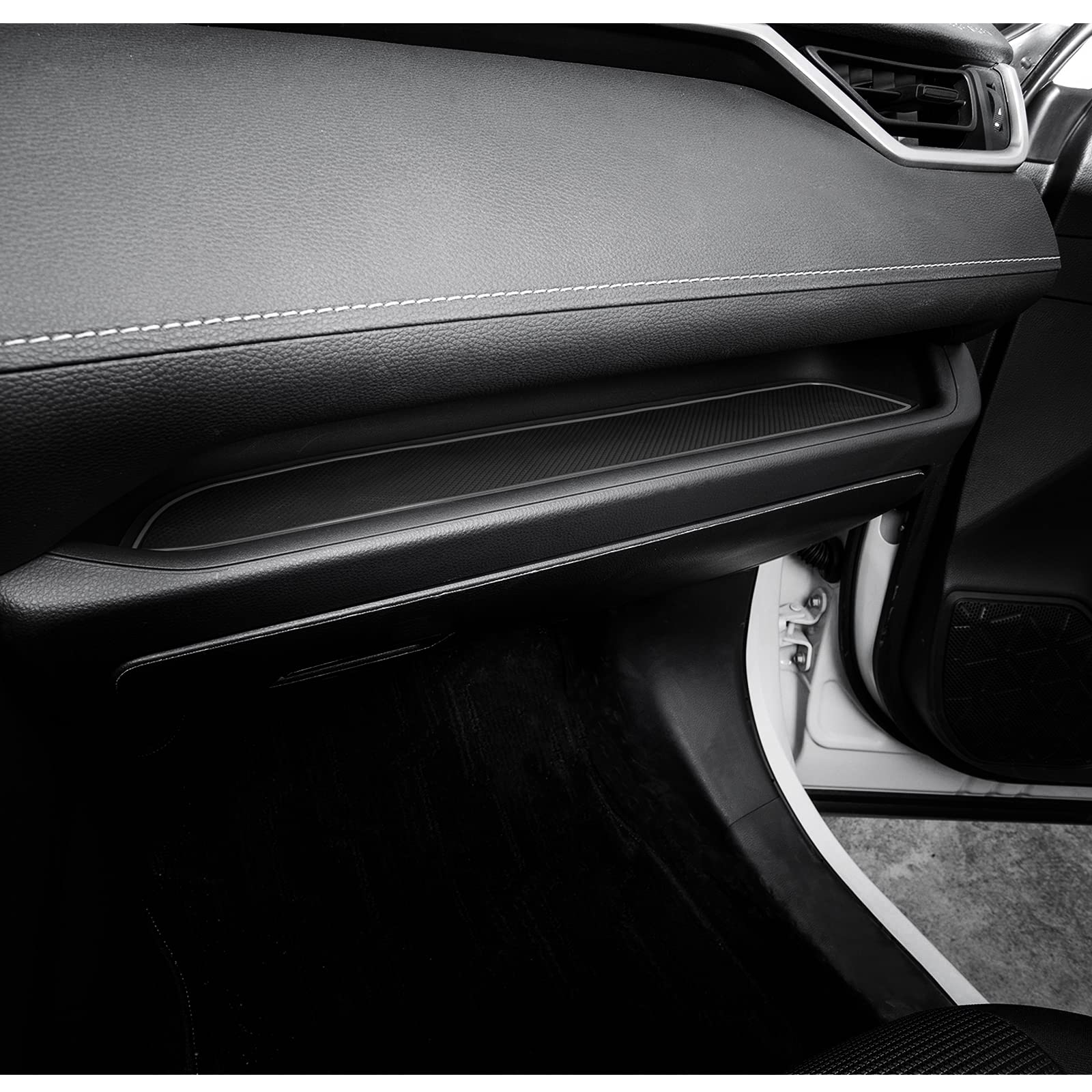 Jdmcar Liner Accessories Compatible With Toyota Rav4 2023 2022 2021 2020 2019, Custom Fit Cup Holder, Center Console, And Door Pockets Rubber Inserts Kit (Gray Trim) - 15 Pc Set