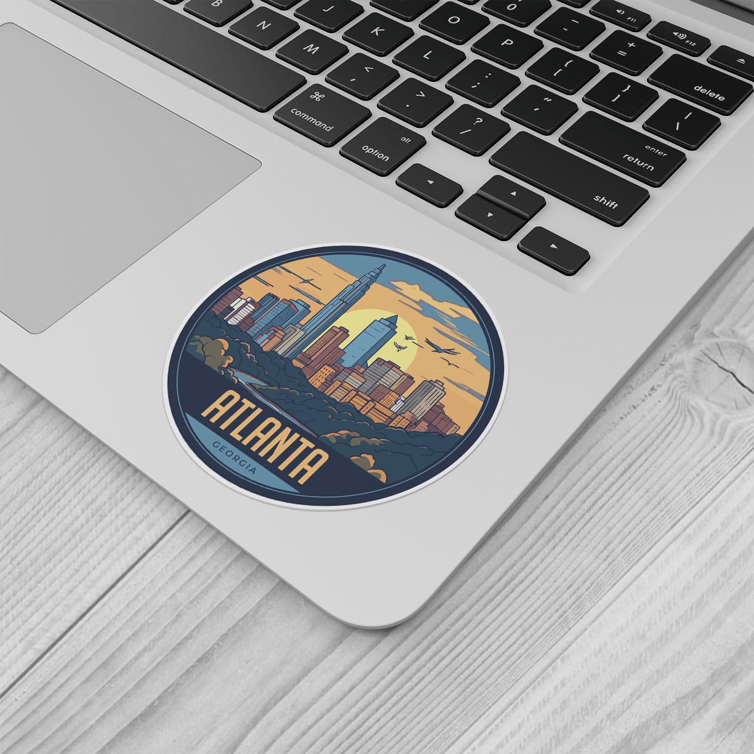 Atlanta City Sticker - Waterproof Vinyl Decal for Car Bumper, Laptop, Water Bottle, Wall, and Window, Size - 3'' Longer Side
