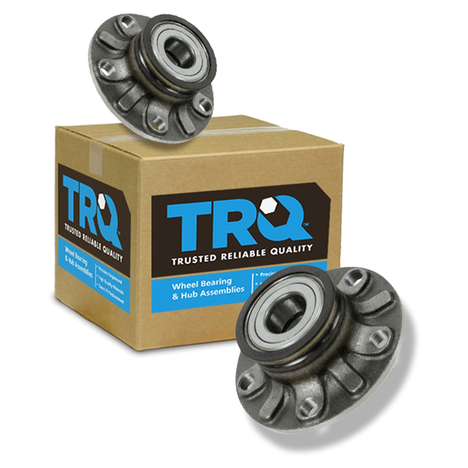 Trq Rear Wheel Hub & Bearing Lh & Rh Pair Set Compatible With Audi Golf Gti Rabbit A3 Vw