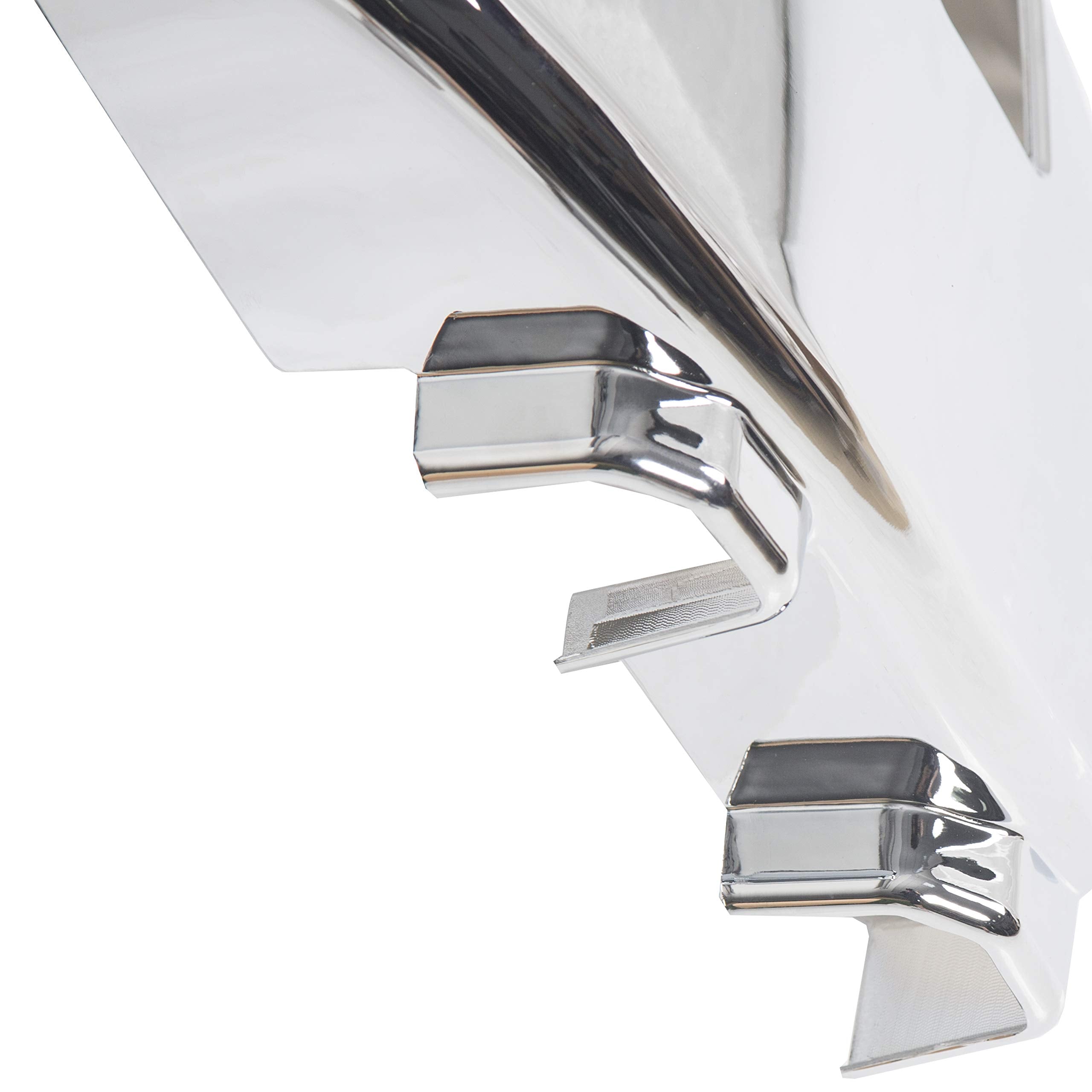 Ecotric Full Tow Mirror Covers Cap Compatible With 17-21 Ford F250 F350 F450 Super Duty Triple Chrome Plated