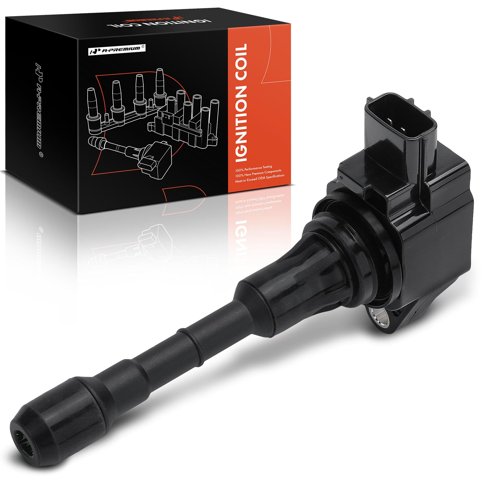 A-Premium Ignition Coil Compatible with Nissan & Infiniti Vehicles - 2.5L 3.5L - Altima 2007-2018, Pathfinder 2013-2019, Maxima 