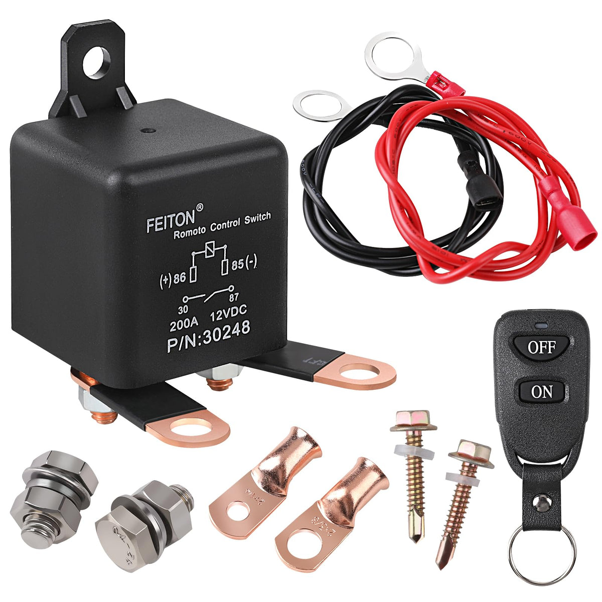 3Rd Generation 200A Remote Battery Disconnect Switch Dc12V Battery Cut Off Switch Heavy Duty Car Battery Kill Switch For Rv Truc