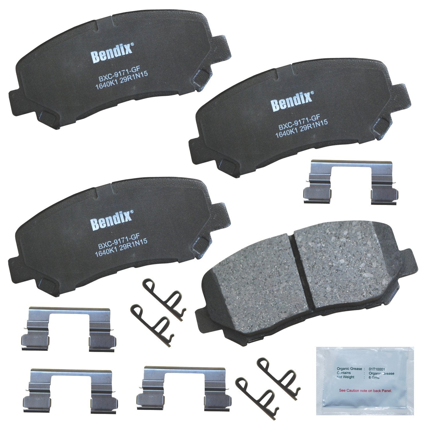 Bendix Priority1 Cfc1640K1 Ceramic Front Brake Pads For Chrysler 200 2015, Dodge Dart 2016-2013
