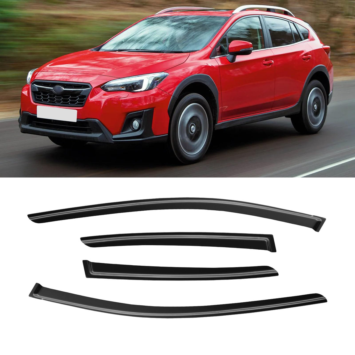 AWVRG Window Rain Guards for 2018-2023 Subaru Crosstrek & Subaru Impreza Hatchback 2017-2023,Window Visor Guard Vent Wind Shade 