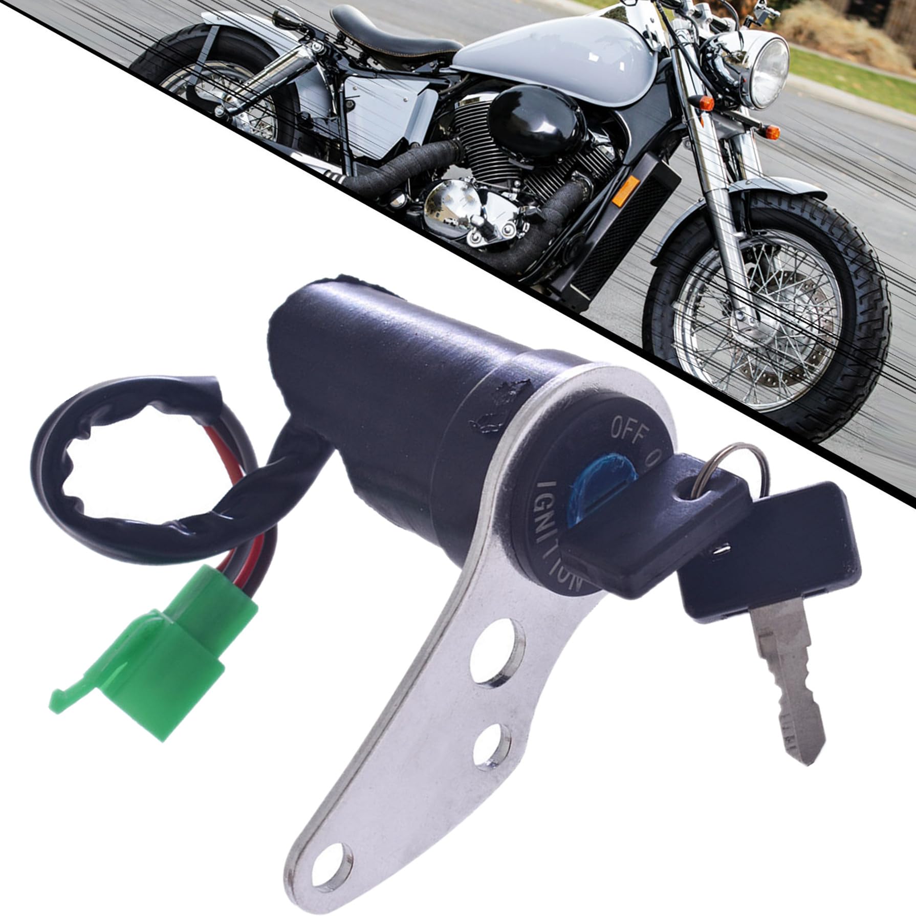 GXYWADY Motorcycle Ignition Switch Lock Keys Replacement for Suzuki DRZ400 DRZ400S 2000-2019 DRZ400SM 37110-29F00