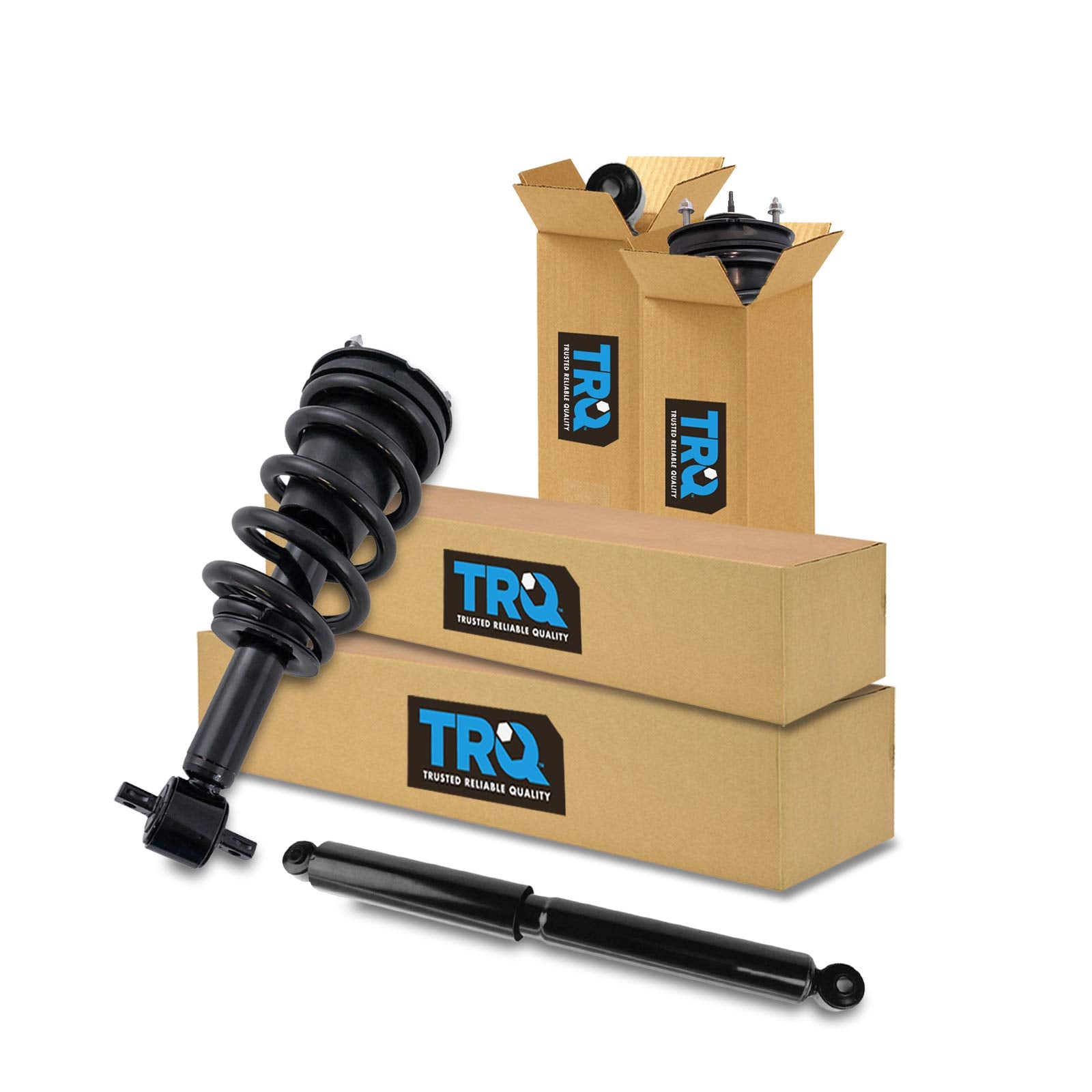 Trq Complete Strut Assembly & Shock Absorber Kit Shock & Spring Strut Assembly Compatible With 2014-2018 Chevrolet Silverado 150