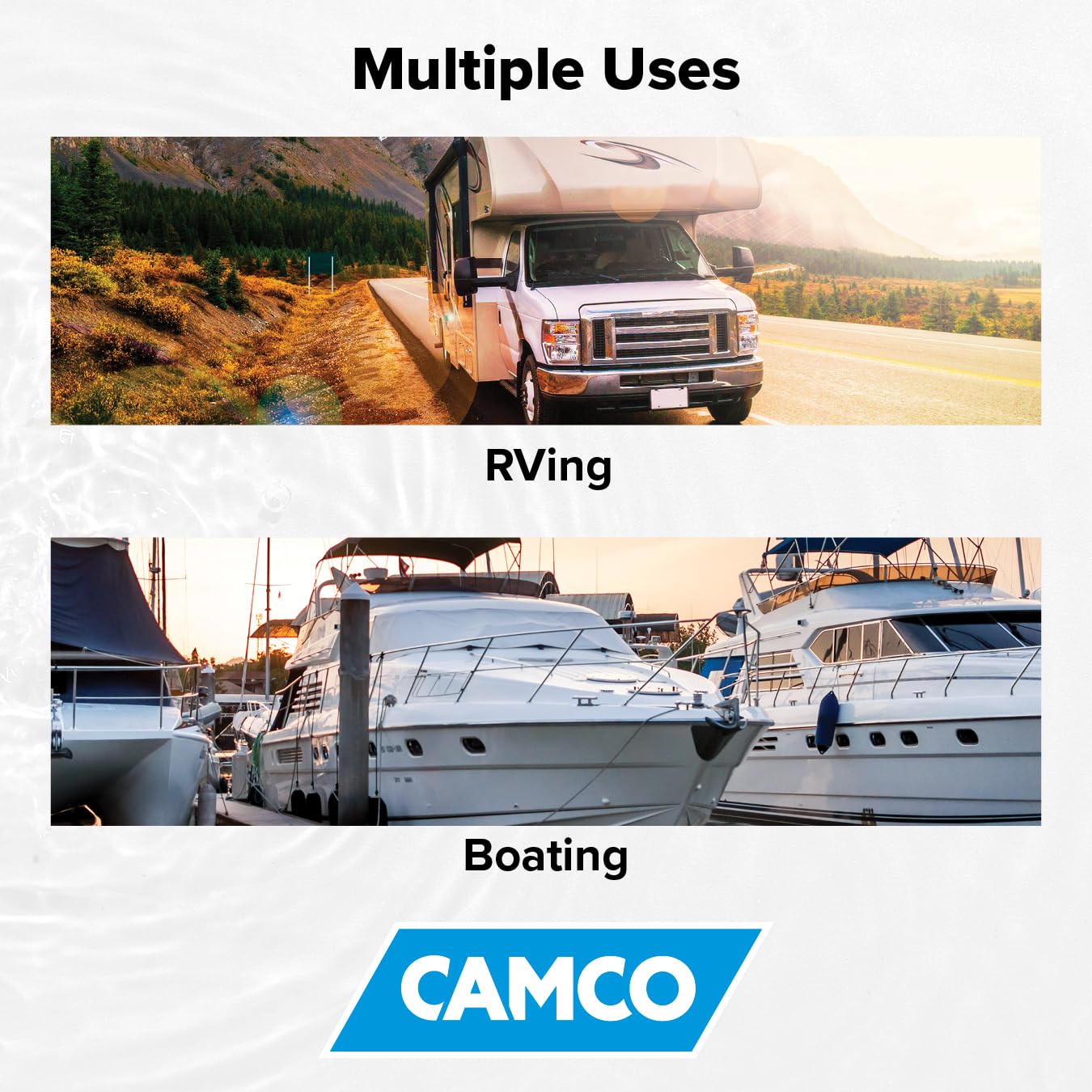 Camco Brass Marine/RV Water Pressure Regulator – Protects RV Kitchen Small Appliances, Plumbing & Hoses – Reduces RV Water Pressure to Safe & Consistent 40-50 PSI – Drinking Water Safe (40055)