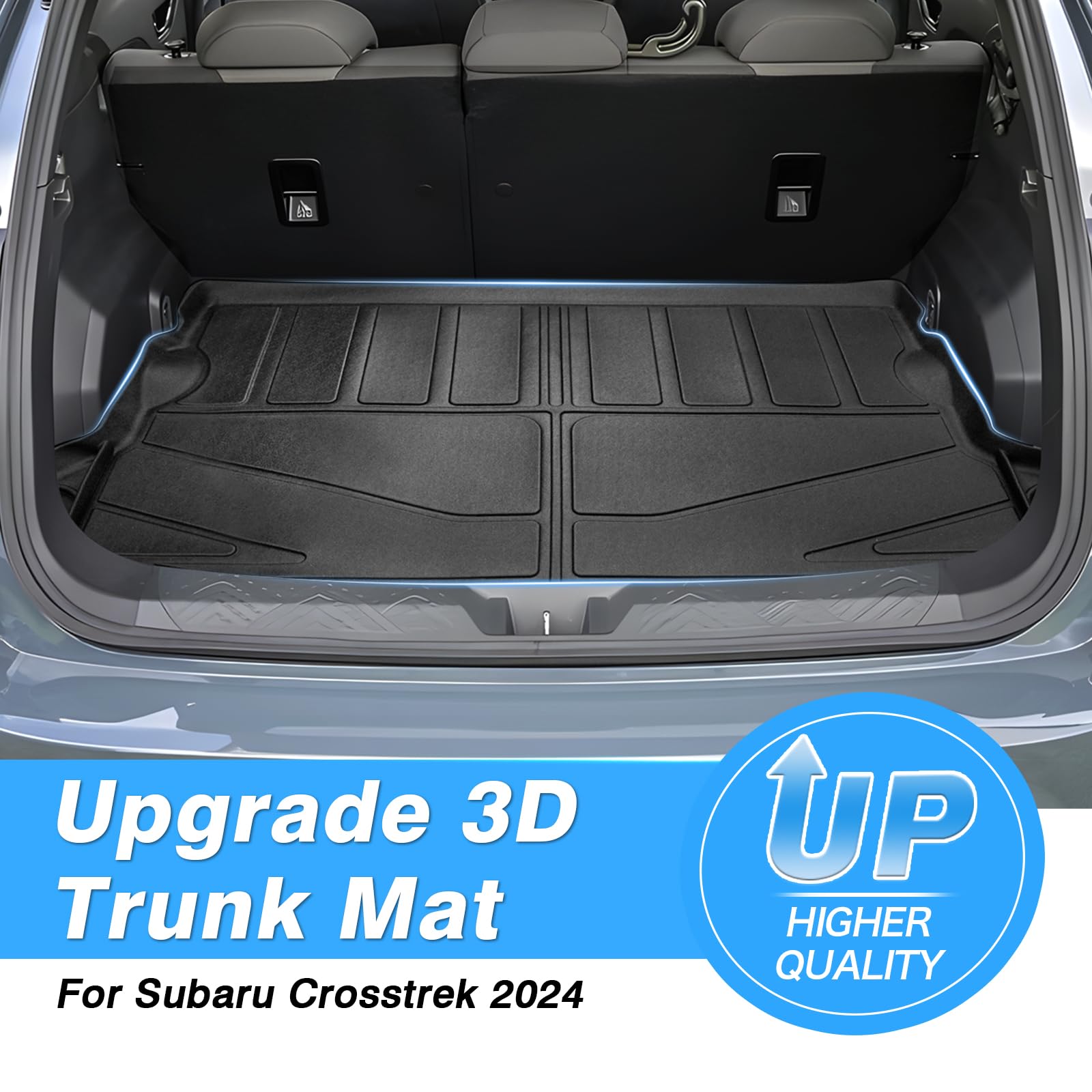 Powerty Cargo Mat Compatible For Subaru Crosstrek 2024 2025 Accessories All Weather Cargo Liner Tpe Rear Trunk Mat