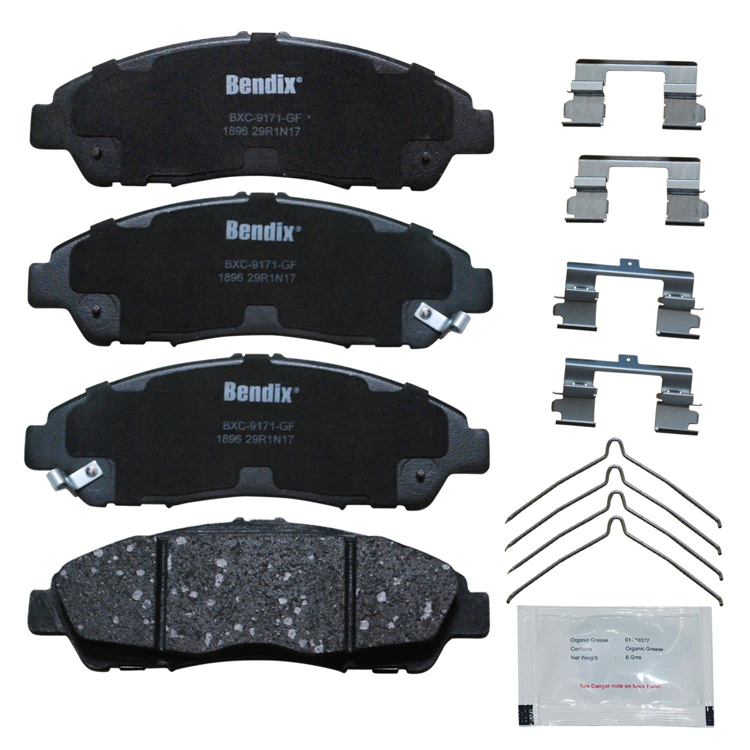 Bendix Priority1 Cfc1896 Ceramic Front Brake Pads For Buick Enclave 2020-2018, Cadillac Xt5 2020-2017, Xt6 2020, Chevrolet Blaze