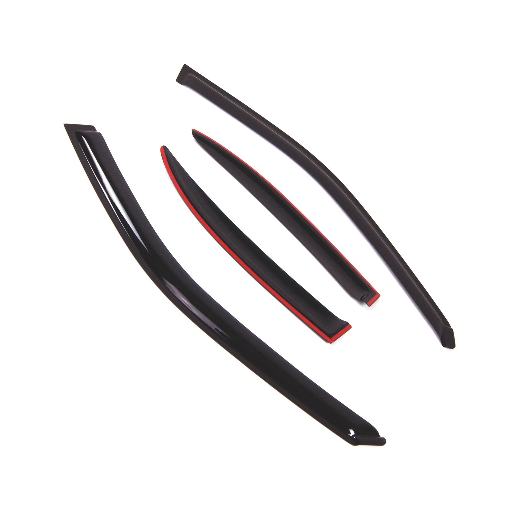 Tuningpros Wd2-643 Dark Smoke 4 Pcs Set Window Visor (Outside Mount) Deflector Rain Guard Compatible With 2001-2004 Kia Spectra