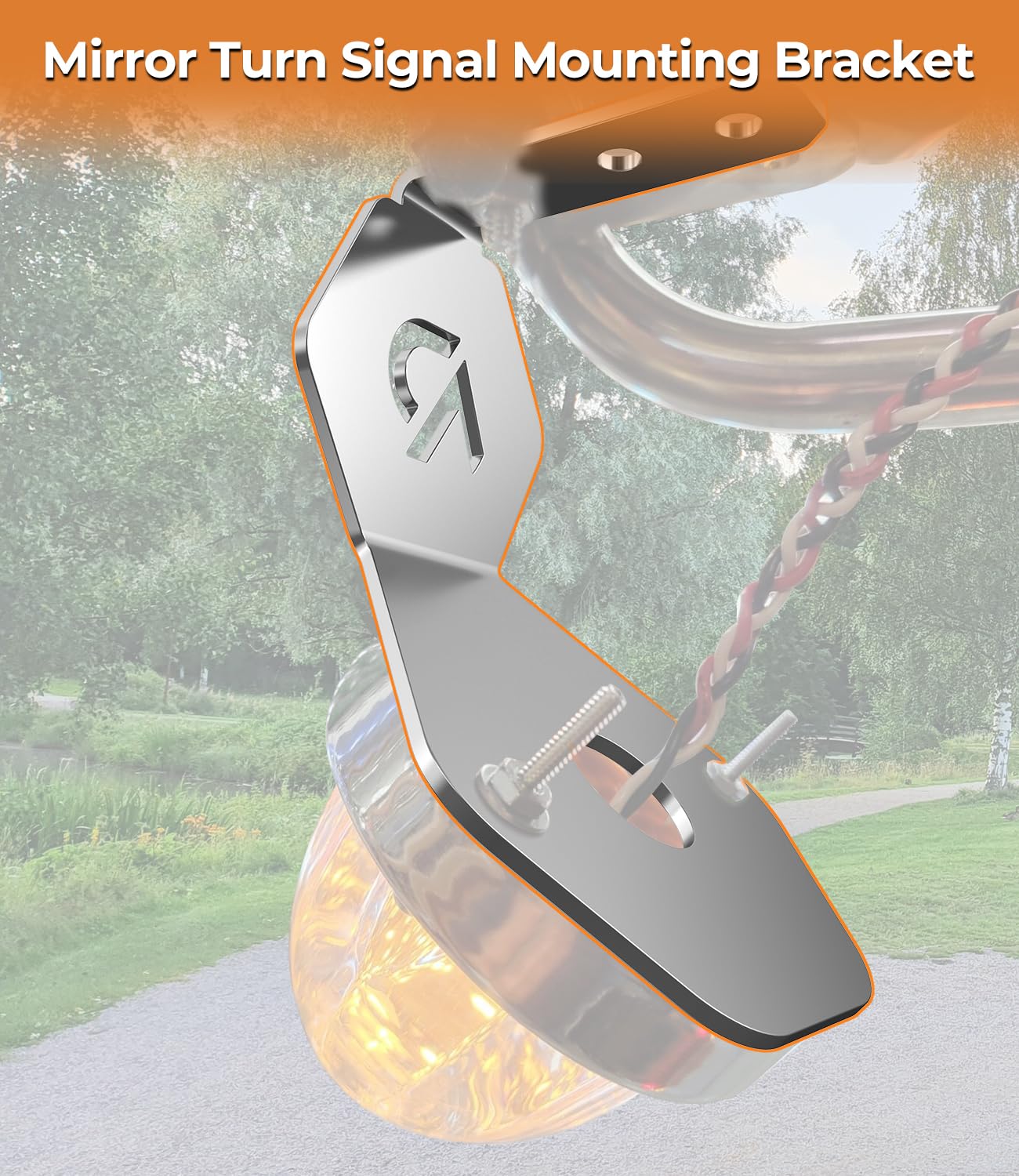 Mirror Turn Signal Bracket Universal Fits For Watermelon Light Turn Signal Mounting Bracket Angled Turn Signal Holder Stainless