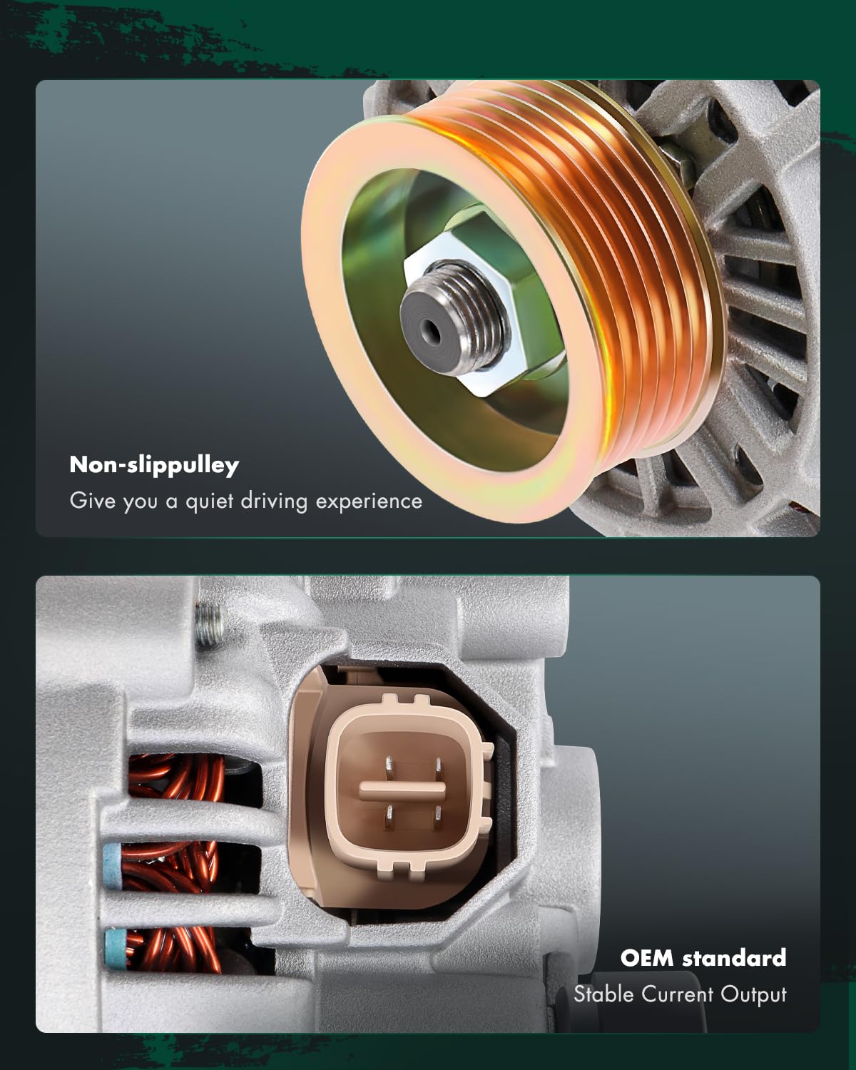 SCITOO Alternator Fits for Honda for Civic 1996-2000,for Honda for Civic del Sol 1996-1997 - 12V 75 Amp CCW 4-Groove Pulley, Rep