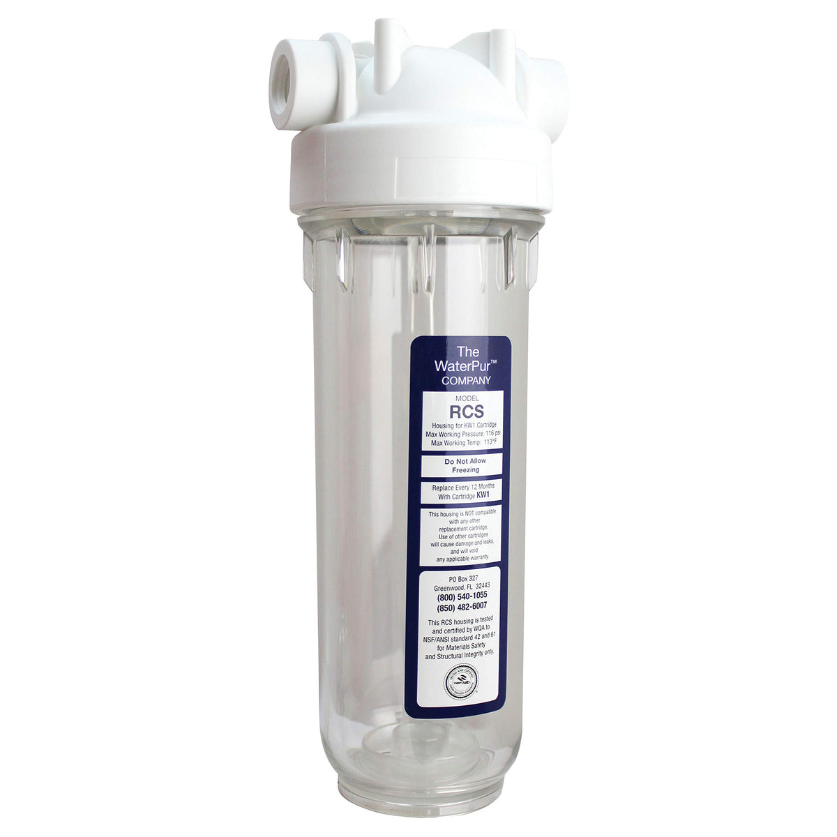 Waterpur Rcs Replacement Filter Housing, 1 Count (Pack Of 1), White