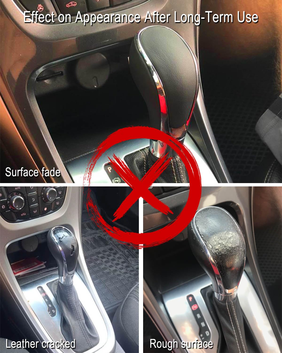 Augrex Gear Shifter Knob For Buick Verano 2012-2017 Gear Shift Knob Leather Car Stick Lever Handle Shifter Head Transmission Gea