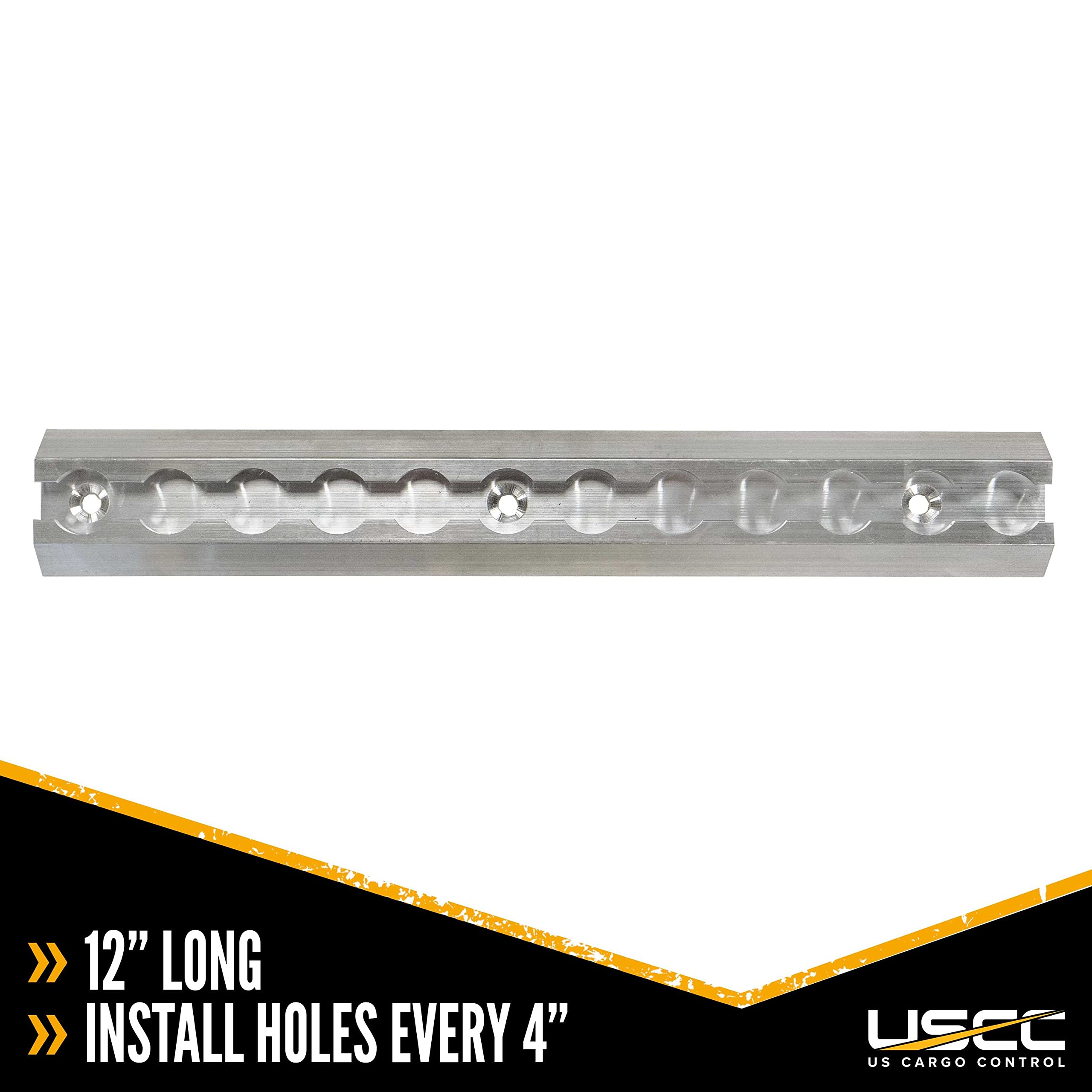 US Cargo Control 12 Inch Angled L Track, Sloped Edge Design, Easily Secure Motorcycles, ATVs, Dirt Bikes, Utility Tractors, and