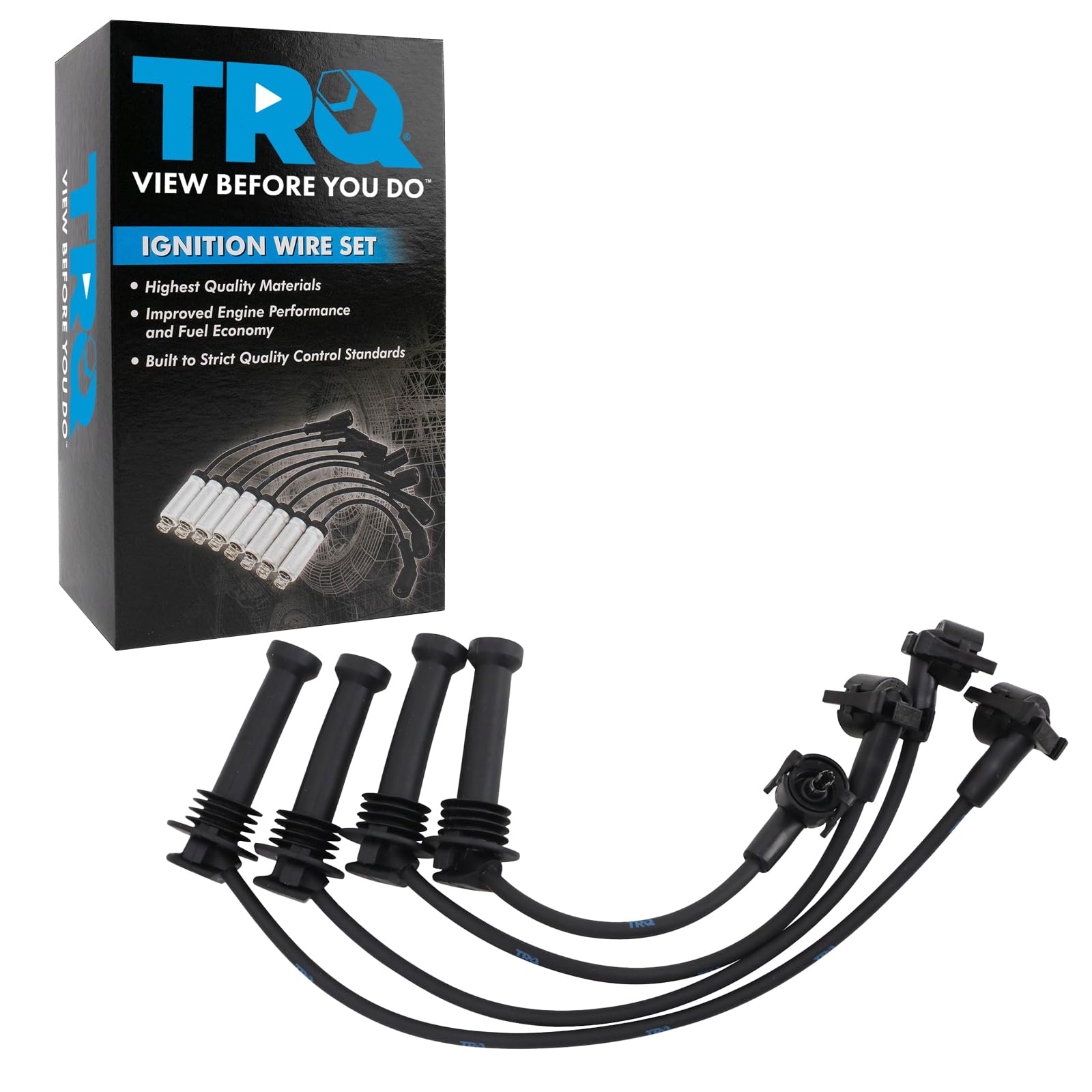 Trq Spark Plug Wire Set Compatible With 95-03 Ford Contour Escort Mercury Cougar Mystique