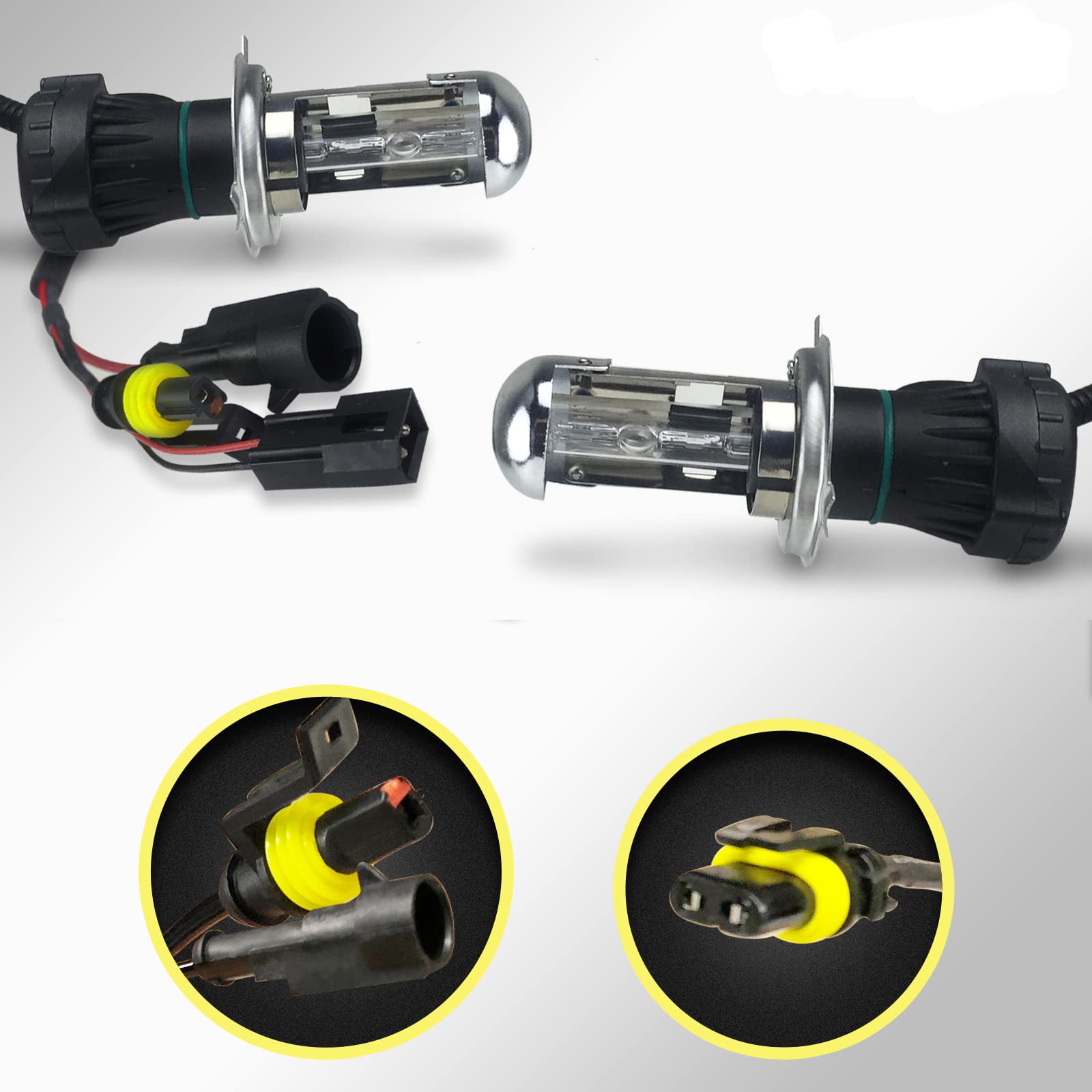 Innovited Hid Xenon H4 9003 6000K Bi Xenon Replacement Hi/Lo Bulbs (1 Pair) Diamond White