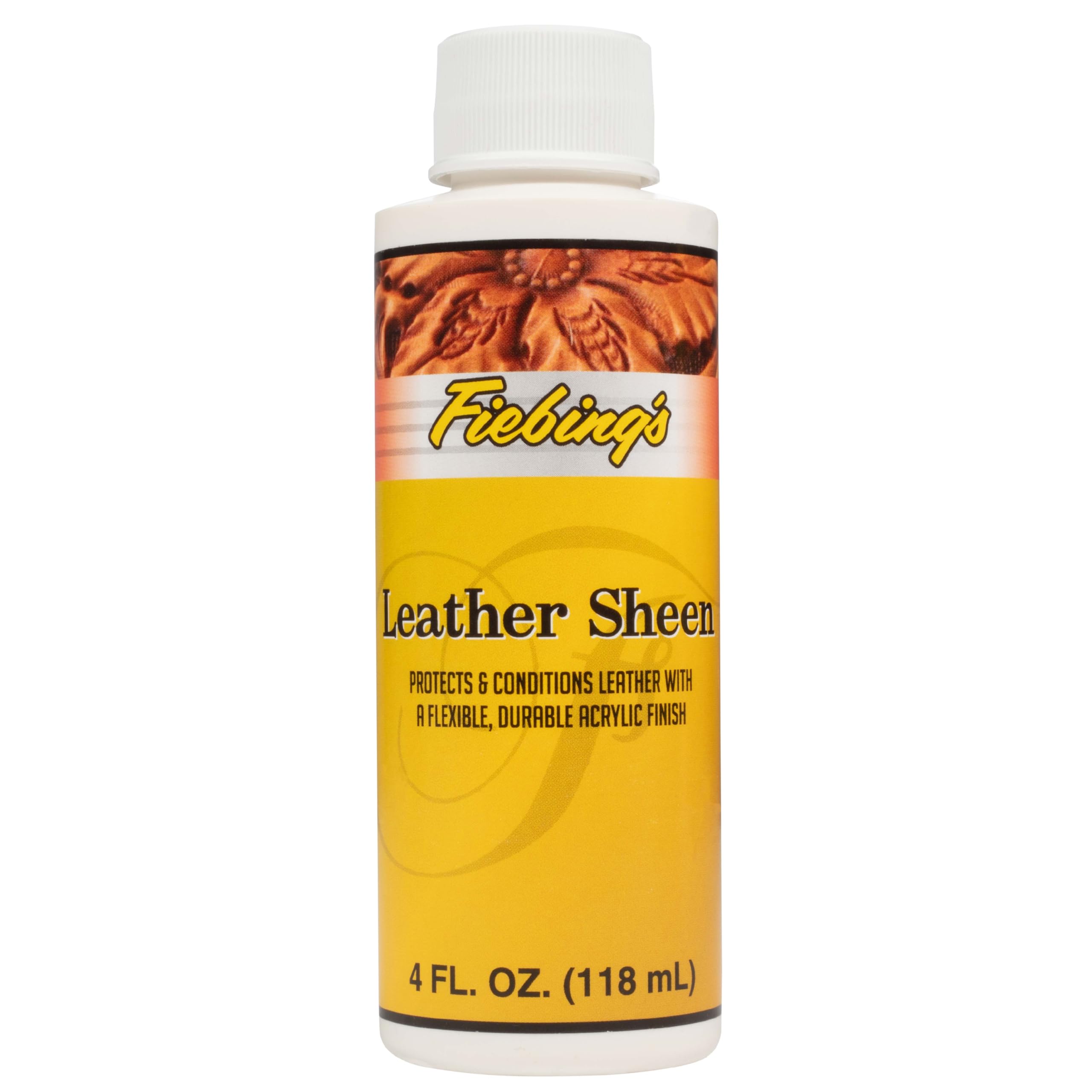 Fiebing'S Leather Sheen Acrylic Finisher (4Oz) - Acrylic Wax Top Finish To Condition Smooth Leather Boots, Furniture, Jacket, Be