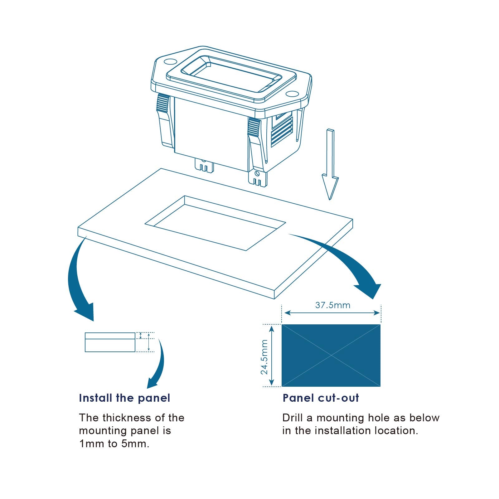 Runleader Digital LCD Hour Meter, AC/DC 5V to 277V ; Use for Riding Lawn Mower ZeroTurn Mower Tractor Generator Club car Golf ca