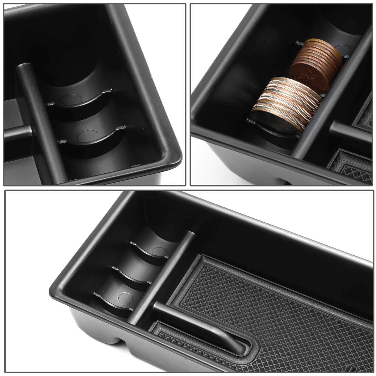 Dna Motoring Ztl-Y-0017 Center Console Armrest Organizer Tray Compatible With 16-18 Tacoma, Black