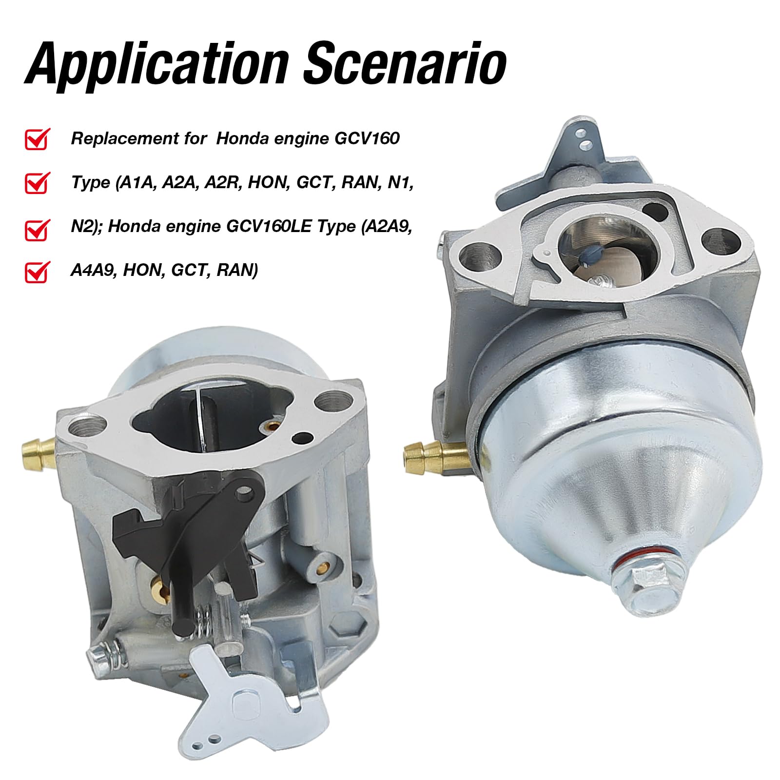 16100-Z0L-023 Carburetor Filter Kit for Honda GCV160 GCV160A GCV160LA GCV160LA0 GCV160LE HRR216 HRS216 HRB216 HRZ216 HRT216 Engi