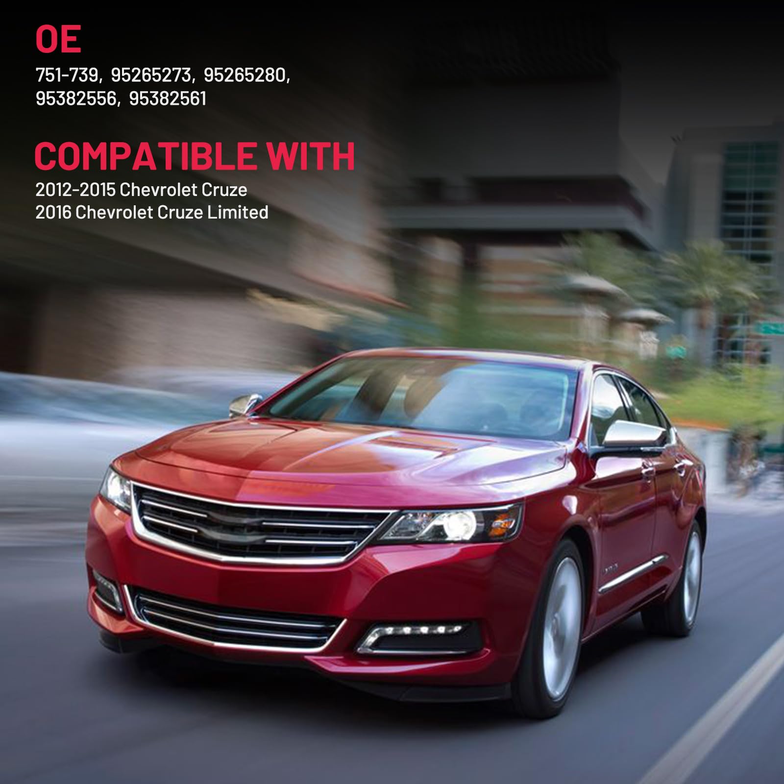 BDFHYK 751-739 Power Window Regulator with Motor Front Left Compatible with Chevy Cruze 2012-2015, Compatible with Chevy Cruze L