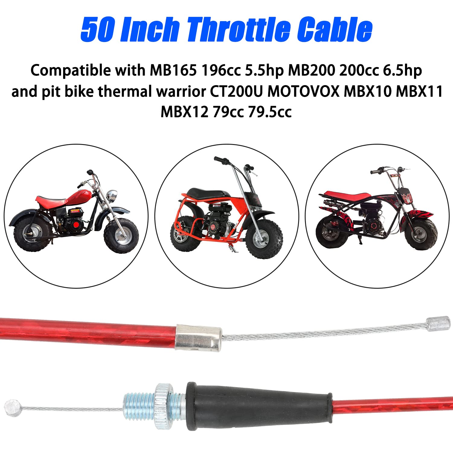 Yoxufa 22Mm Twist Throttle Accelerator Handle Grip For 79Cc 79.5Cc 80Cc 97Cc 196Cc 212Cc 2.5Hp Baja Doodlebug Db30 Warrior Massimo Mb200 Motovox Mbx10 Mbx11 Monster Moto Mmb80 Coleman Ct200U Mini Bike