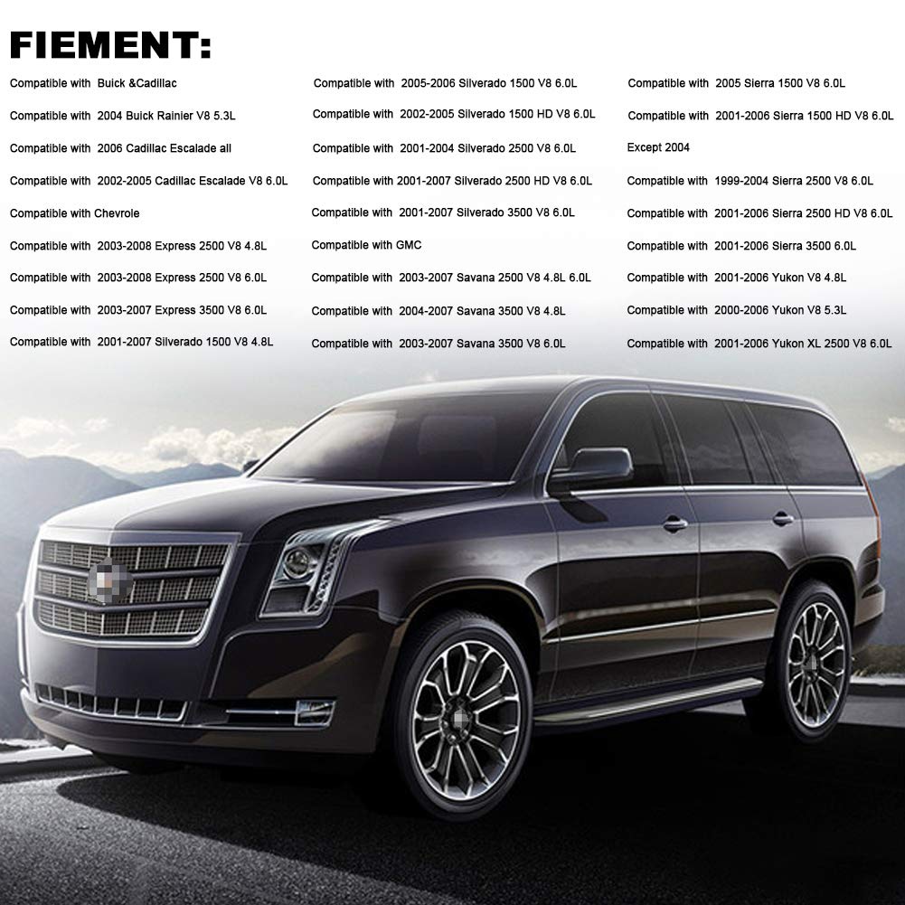 JDMON Fuel Injectors Compatible with Chevy Silverado 1500 2500 3500 Tahoe Express GMC Sierra 1500 2500 3500 Yukon Savana 4.8L 5.