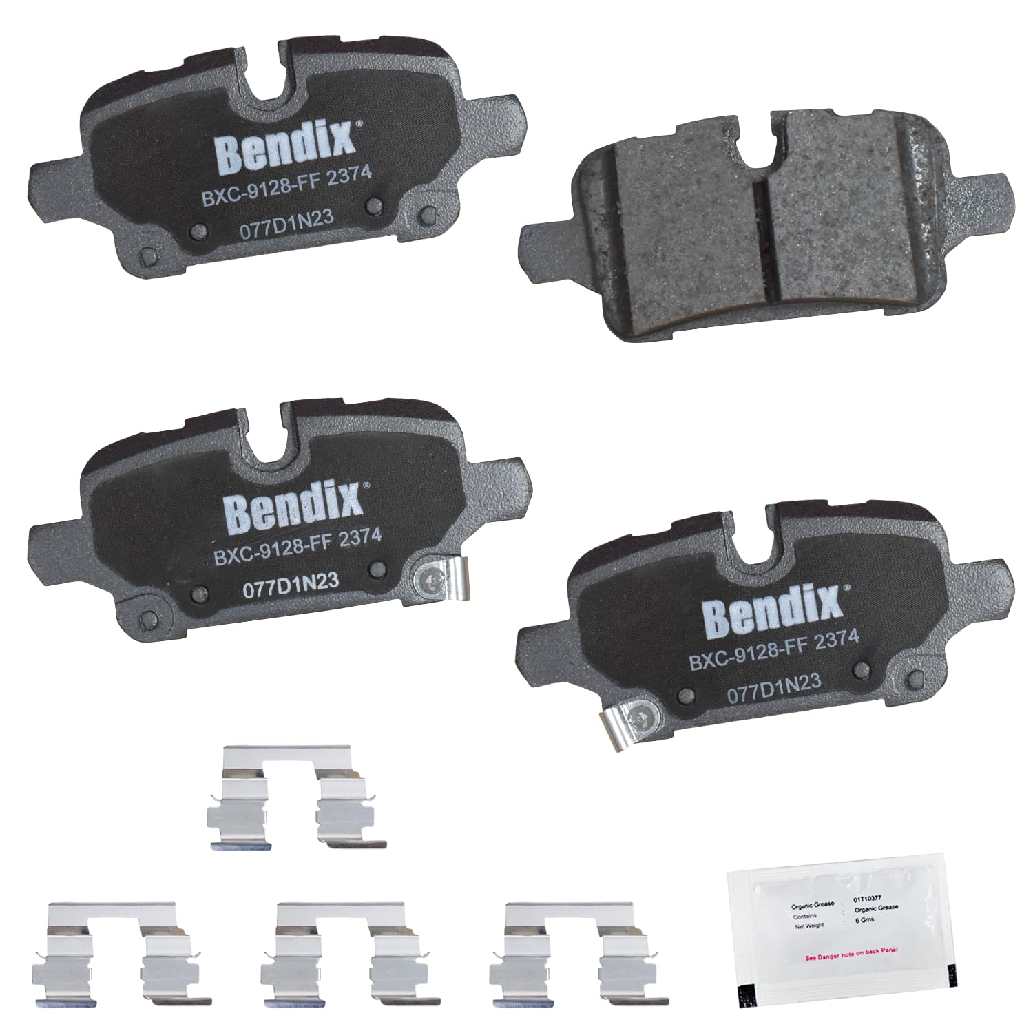 Bendix Priority1 Cfc2374 Ceramic Rear Brake Pads For Chevrolet Equinox 2023-2021, Malibu 2023-2020, Gmc Terrain 2023-2021