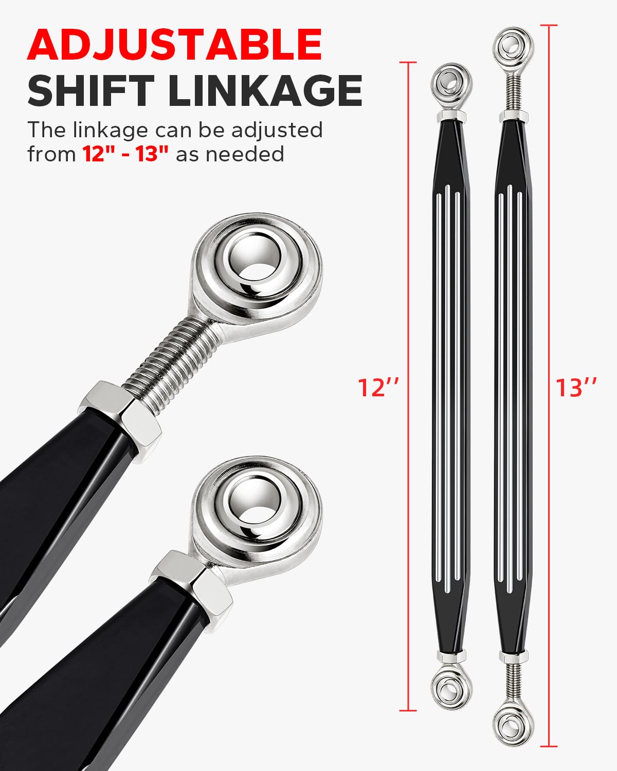 Amazicha Black Shift Linkage Compatible for Harley Davidson Softail Touring Road King Electra Glide Road Glide 1980-2024