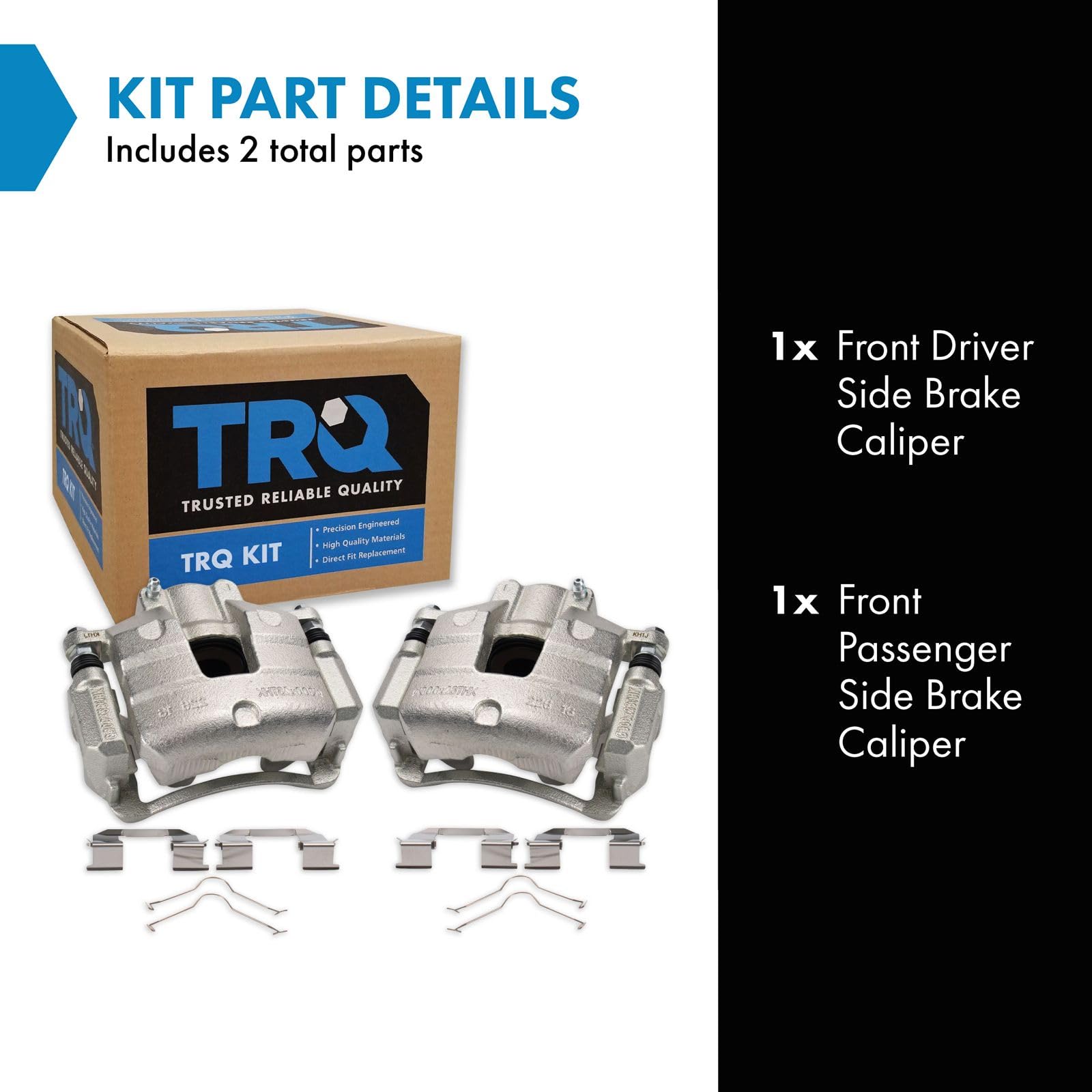 Trq Front Brake Caliper Set Compatible With 2018-2019 Buick Encore 2017-2019 Lacrosse Regal Sportback Regal Tourx 2018-2020 Chev