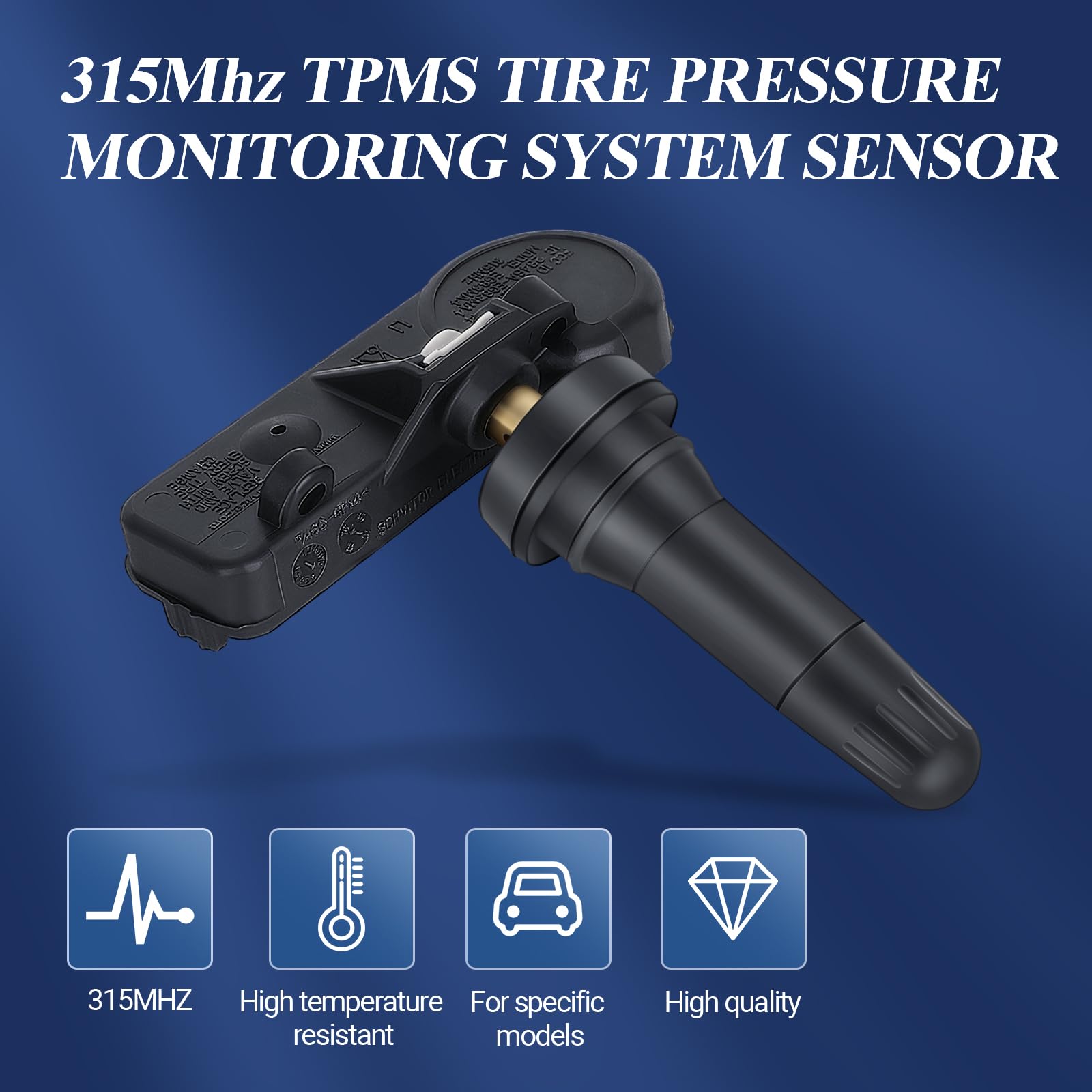 Tpms Sensor Gm, Tire Pressure Monitoring System Sensor 315Mhz Compatible For Chevy Silverado Gmc Cadillac Buick Pontiac - Replac