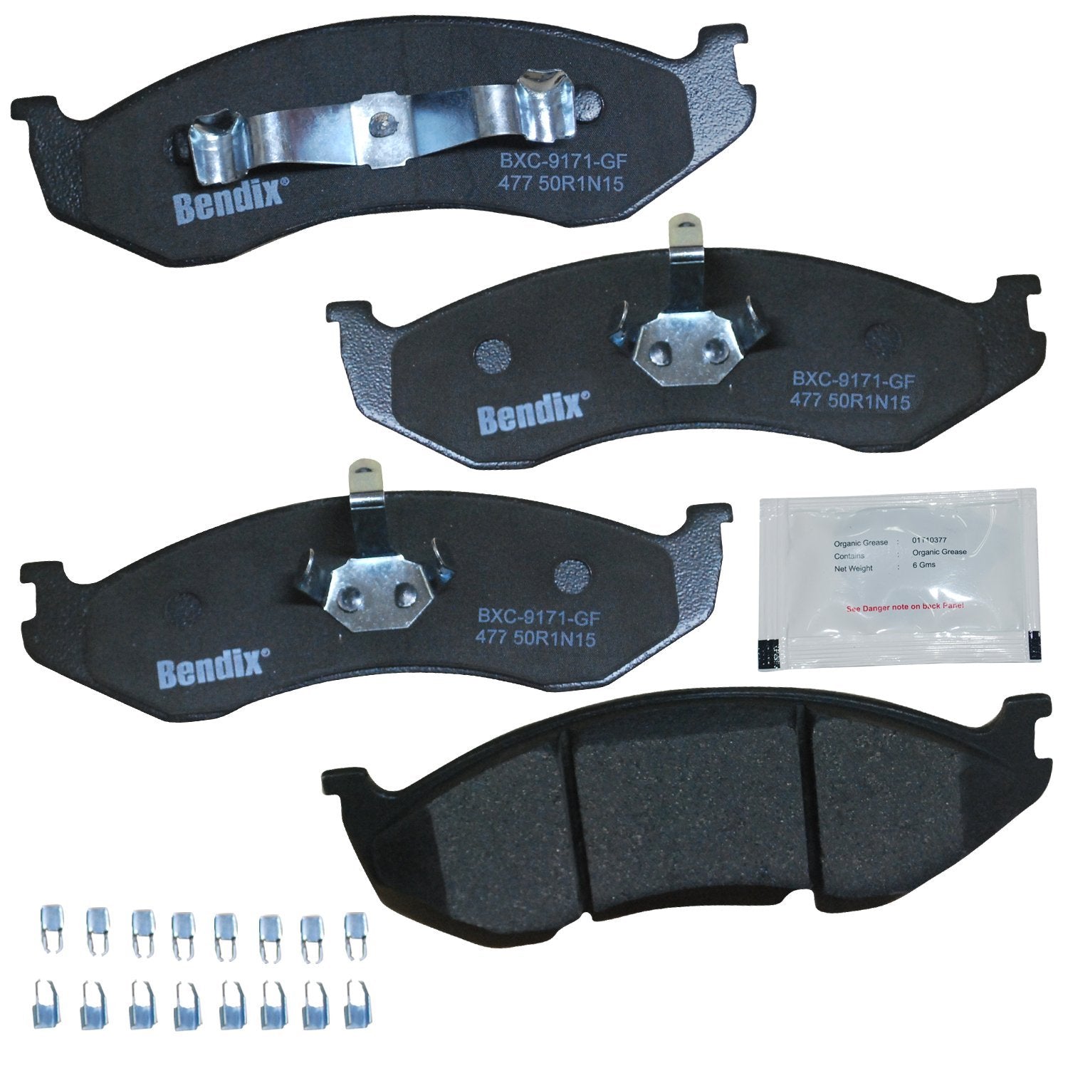 Bendix Priority1 Cfc477 Ceramic Front Brake Pads For Jeep Cherokee 2001-1990, Comanche 1992-1990, Grand Cherokee 1998-1993, Tj 2