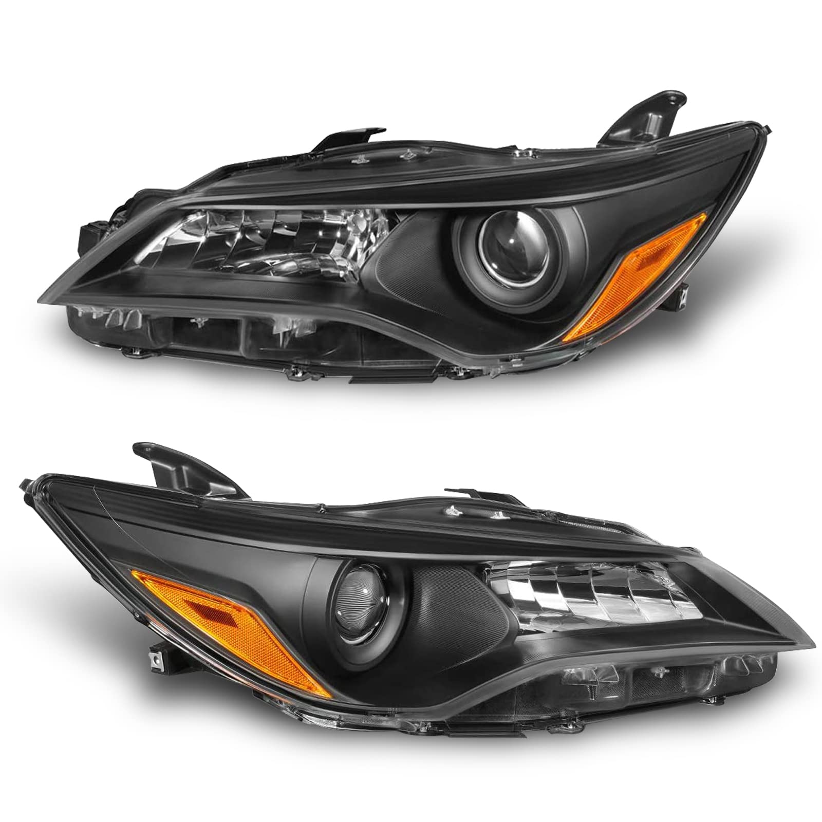 Adcarlights 2015 2016 2017 Camry Headlight Assembly Headlights For 2015-2017 Toyota Camry Headlamp Replacement Left And Right -