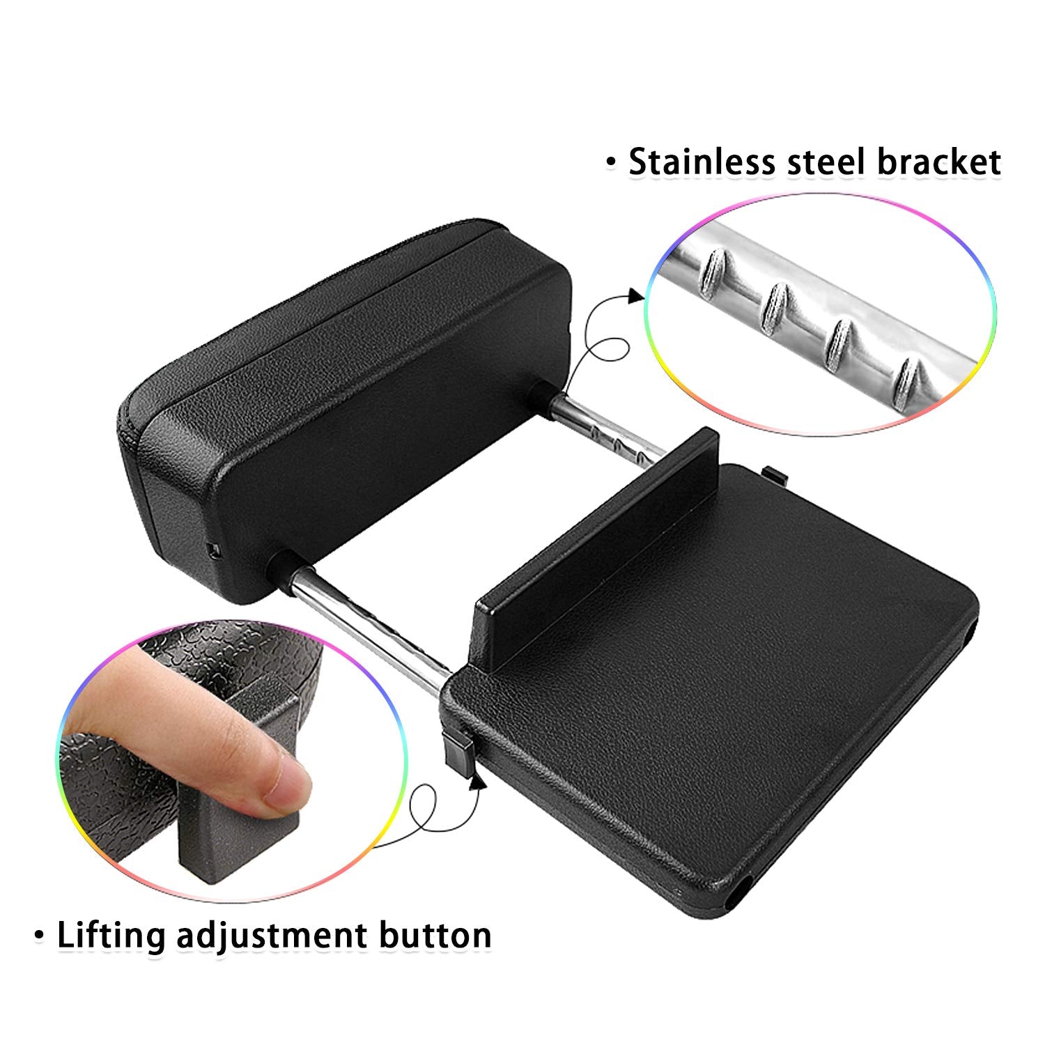SKTU Auto Car Armrest Extender Support Elbow & Forearm Arm Wrist Rest Support Adjustable Height Comfort Pad Universal Fit for Mo