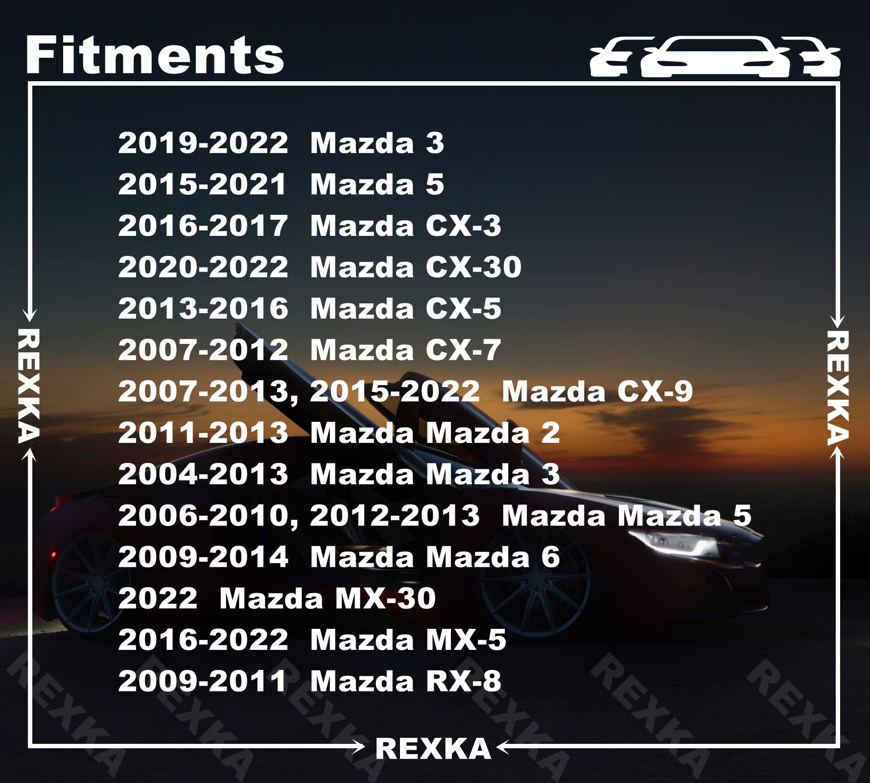 Rexka 15Pcs Rocker Molding Clip Gray Nylon For Bp4L-51-Sj3 Mazda 2 3 5 6 Cx-3 Cx-5 Cx-9 Mx-5 Miata Bp4L51Sj3