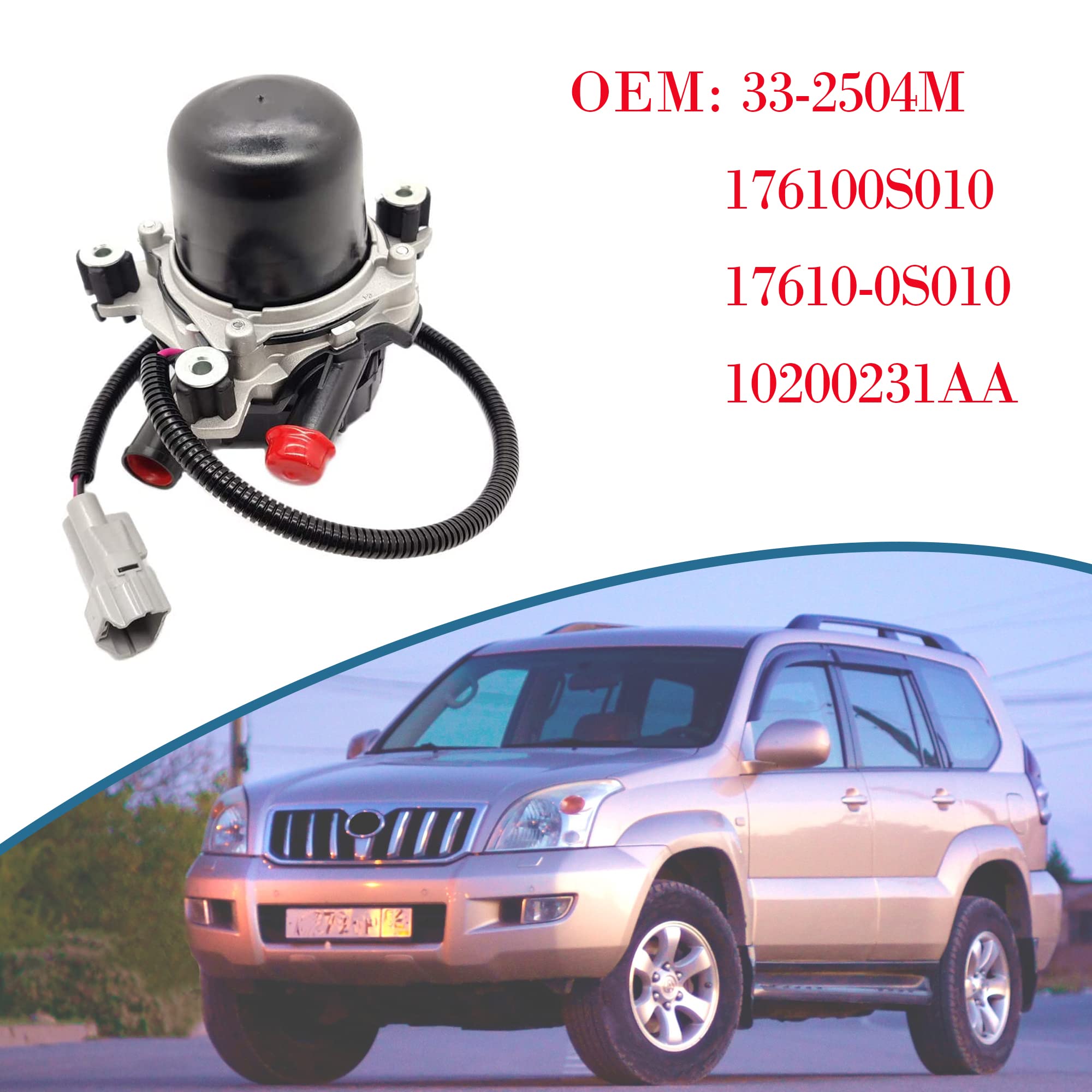 Okay Motor Secondary Air Pump (2-Pack) For 2007-2013 Toyota Tundra Land Cruiser Sequoia 2008-2013 Lexus Lx570 4.6L 4.7L 5.7L 17610-0S010 10200231Aa 33-2504M