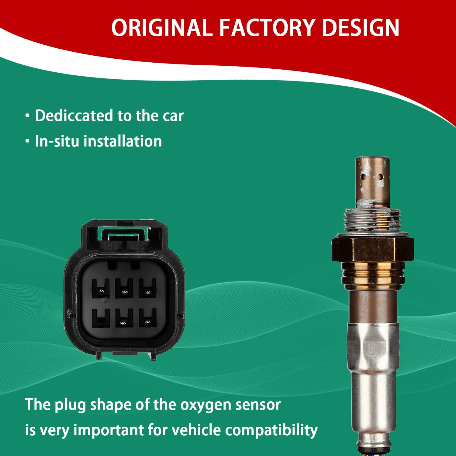 Necatuo 234-5053 Upstream O2 Oxygen Sensor Heated Air Fuel Ratio Compatible With Acura Mdx 3.7L Compatible With Honda Odyssey 3.