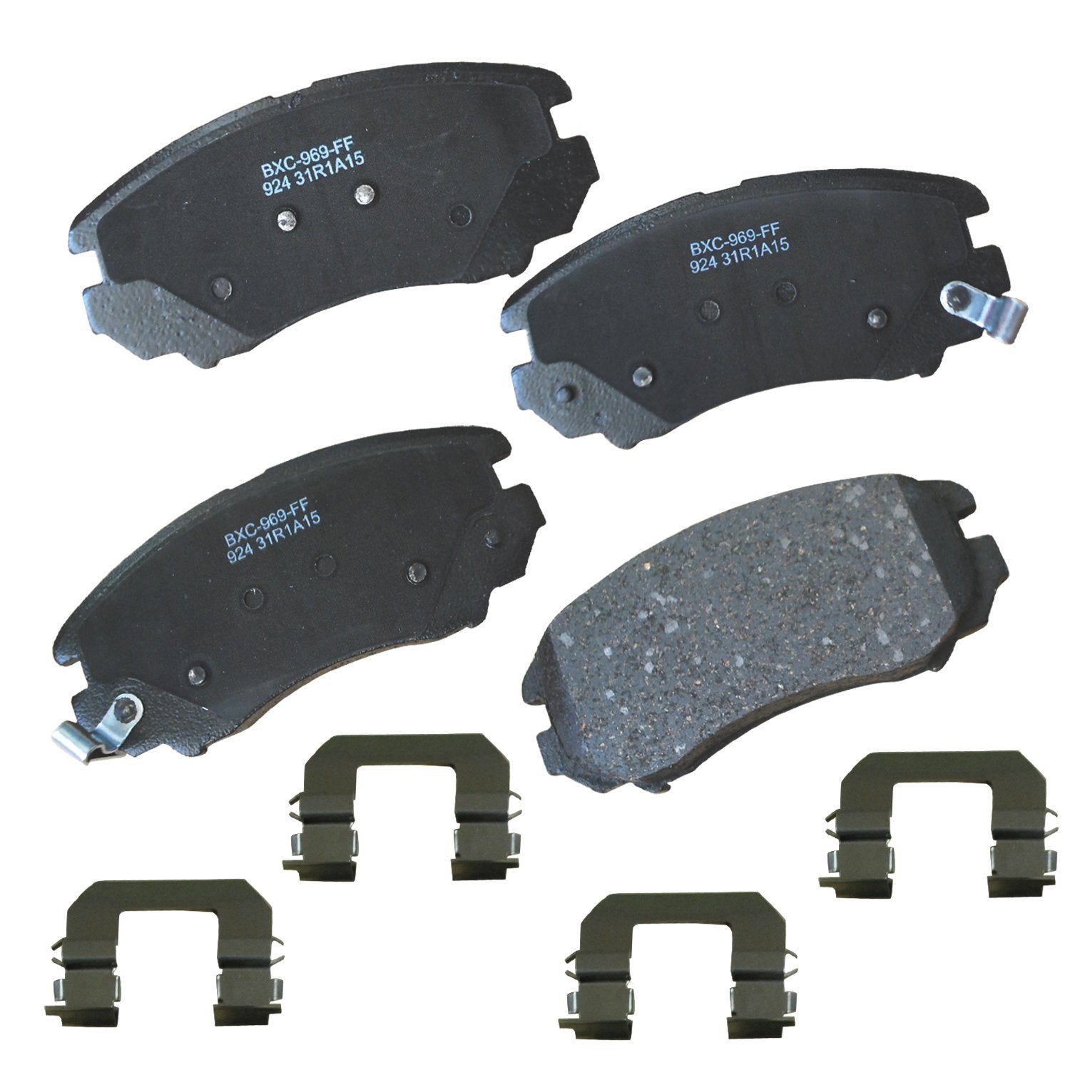 Bendix Premium Sbc924 Ceramic Brake Pads For Select Models Of Changan Cs35, Hyundai Elantra, Sonata, Tiburon, Tucson, Kia Magent