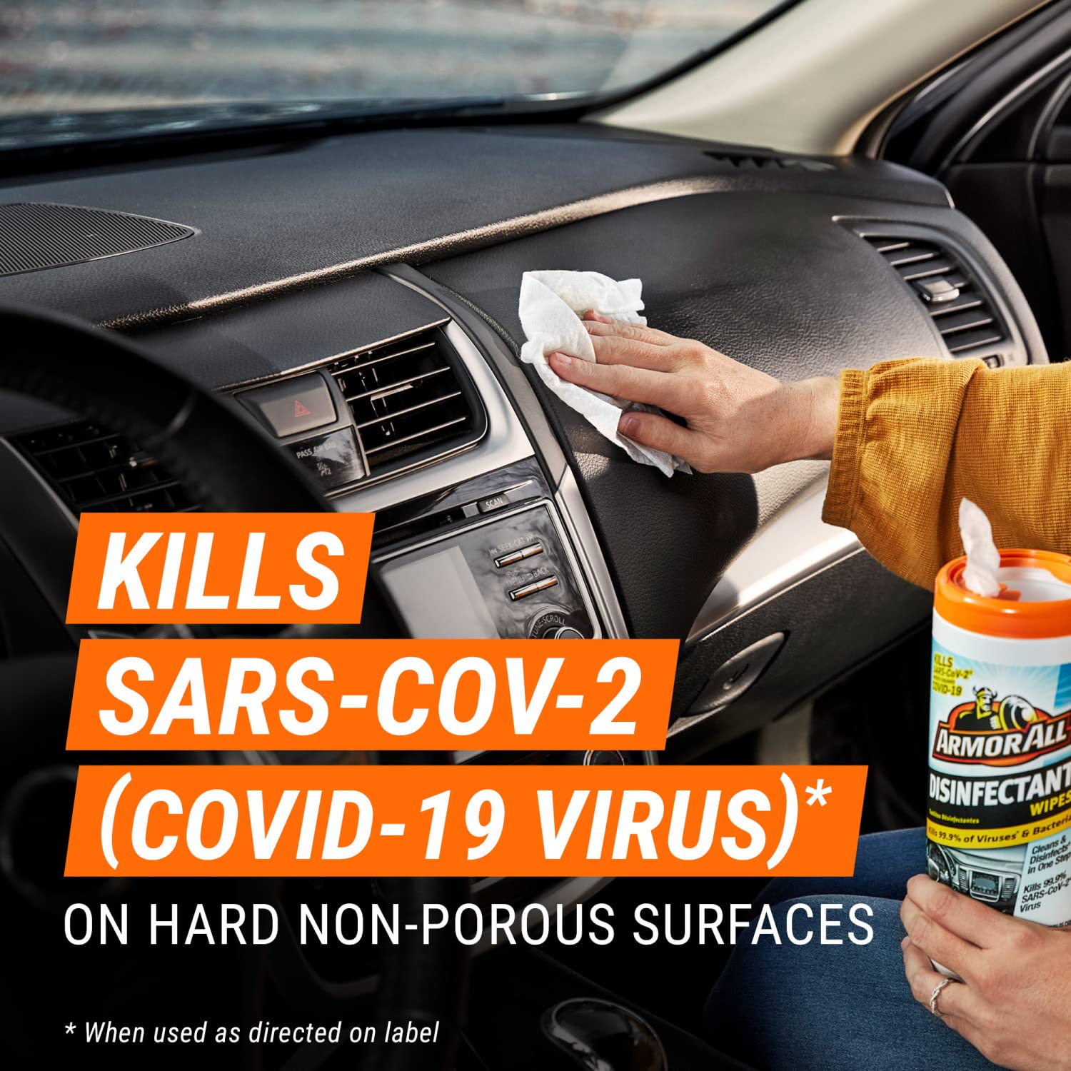 Armor All Car Cleaning Wipes Kit, Includes Protectant Wipes, Disinfectant Wipes, Glass Cleaner Wipes For Cars, Trucks, And Motor