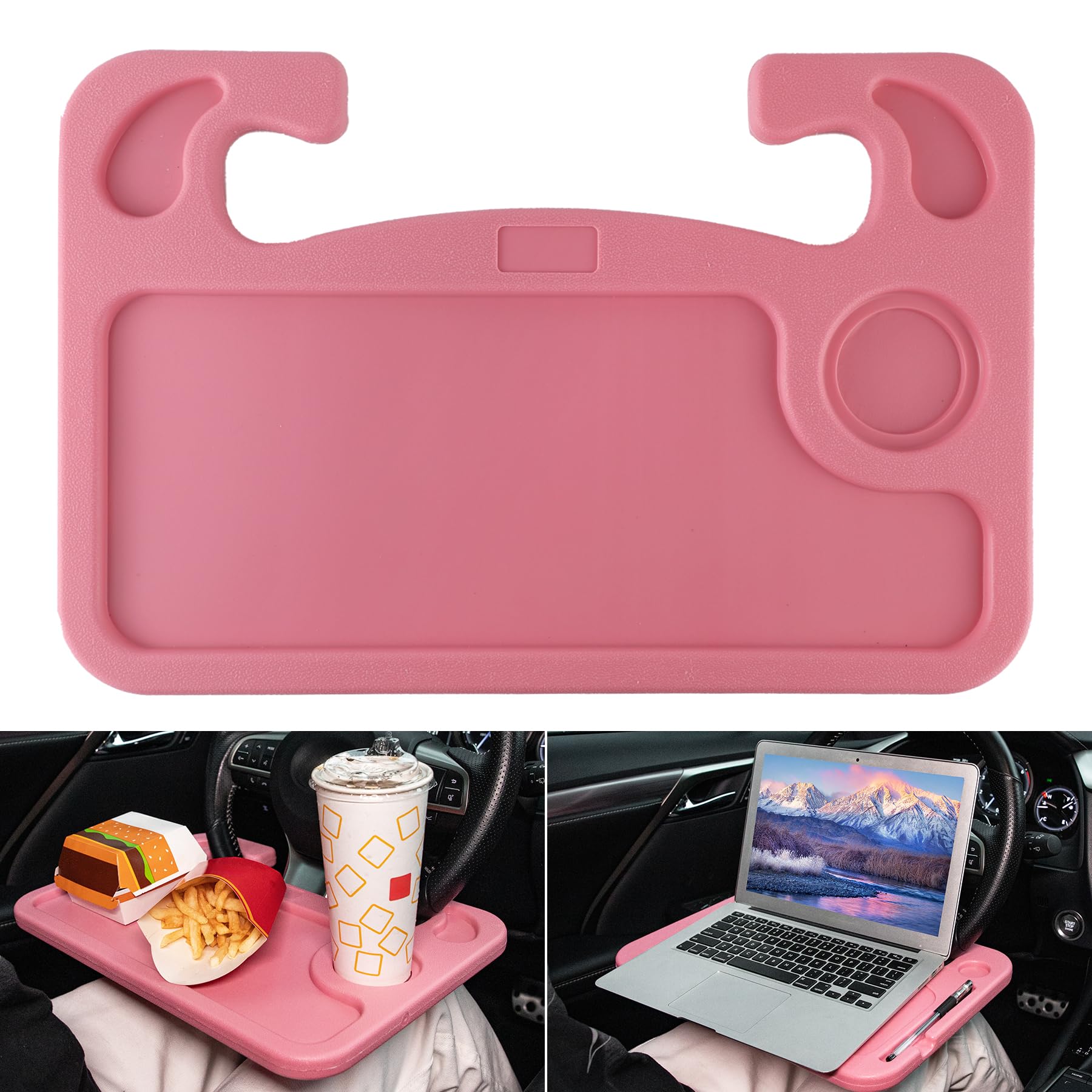Justtop Car Steering Wheel Desk, Travel Car Accessories, Car Stand Trays For Eating, Multipurpose Car Steering Wheel Desk Tray T