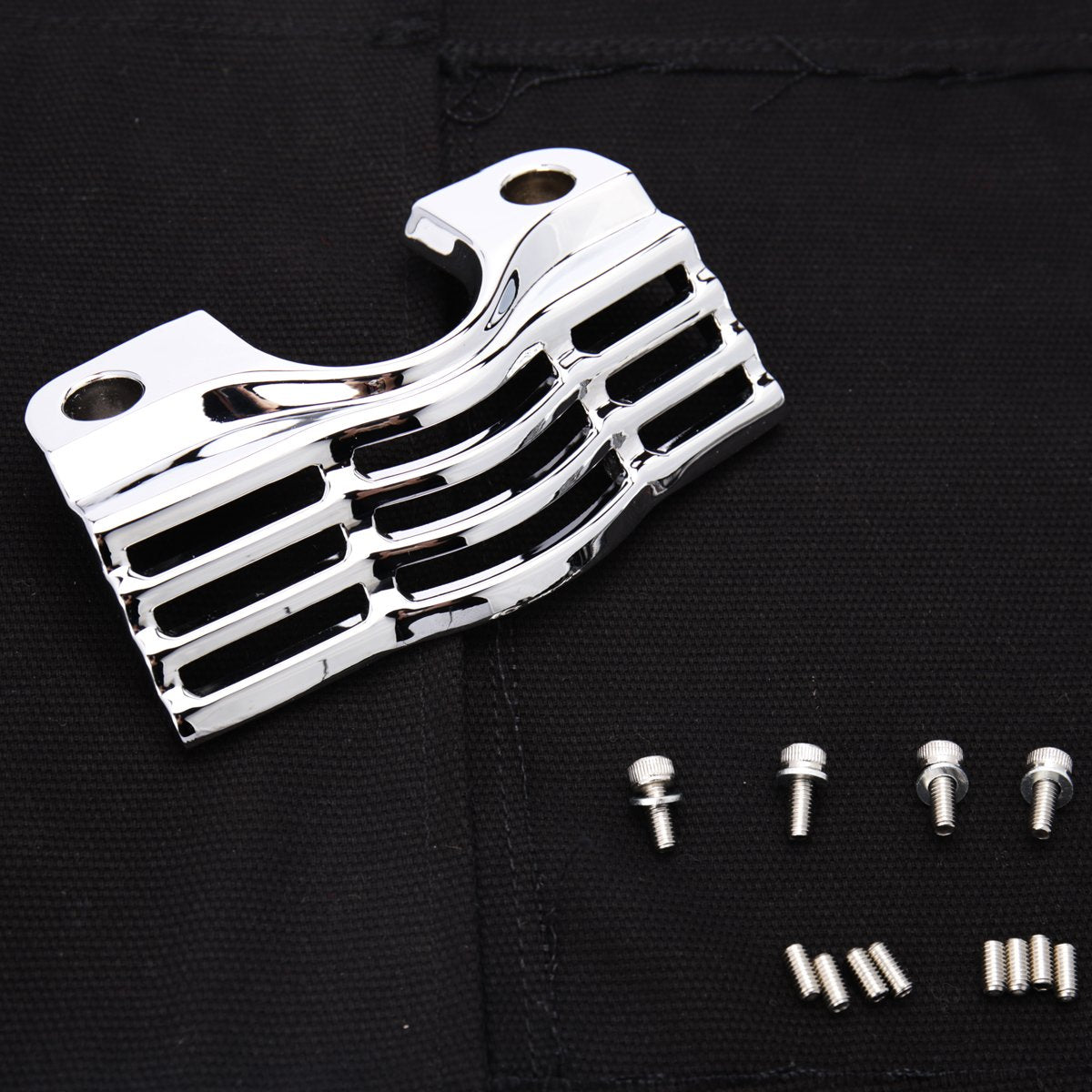 Chrome Finned Slotted Head Bolt Spark Plug Covers For Harley Touring Street Glides King Flhx Flhr