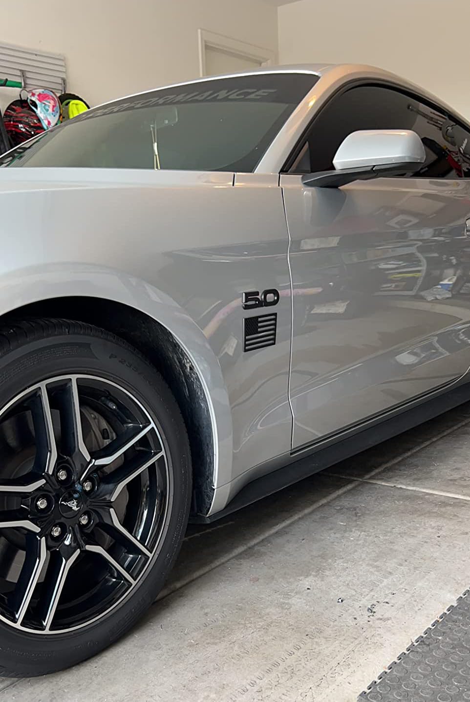 Zorratin 2015-2023 All Gloss Black Door Fender Side 5.0 Emblem for Ford Mustang GT F150