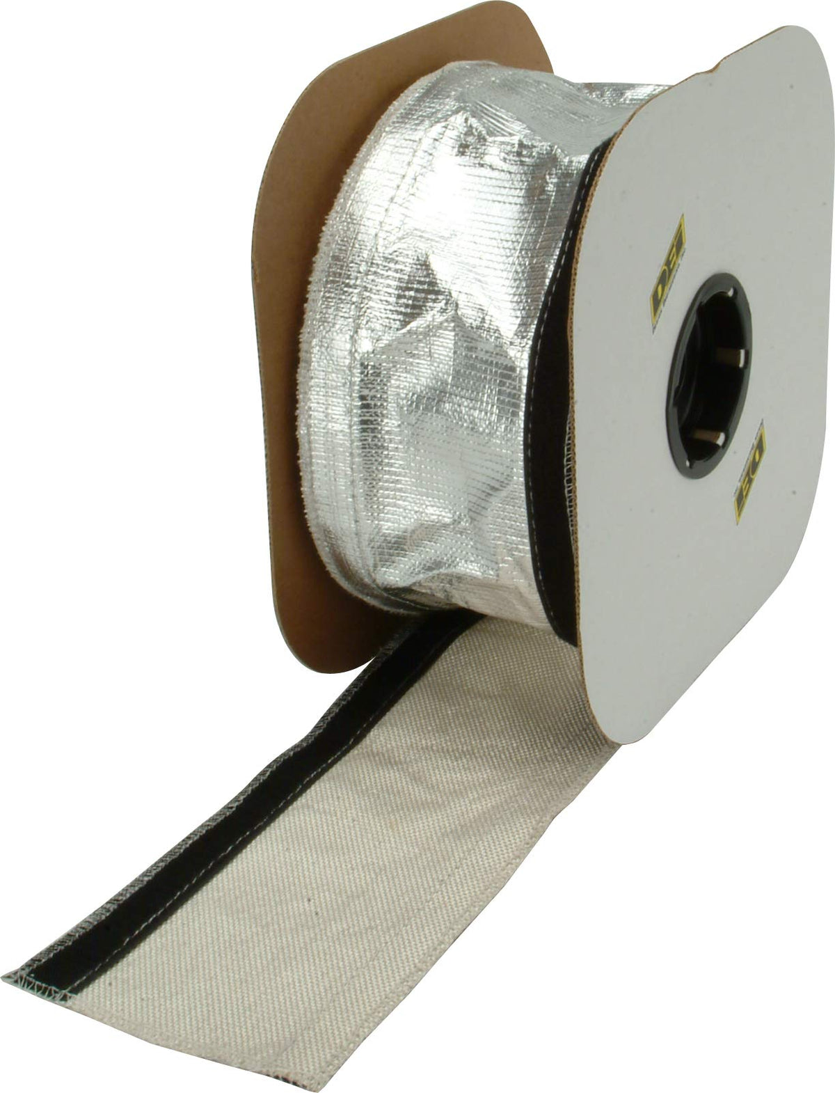 Design Engineering 010487B50 2-1/2'' X 50Ft Spool Aluminized Sleeving For Ultimate Heat Protection (With Hook And Loop Closure)