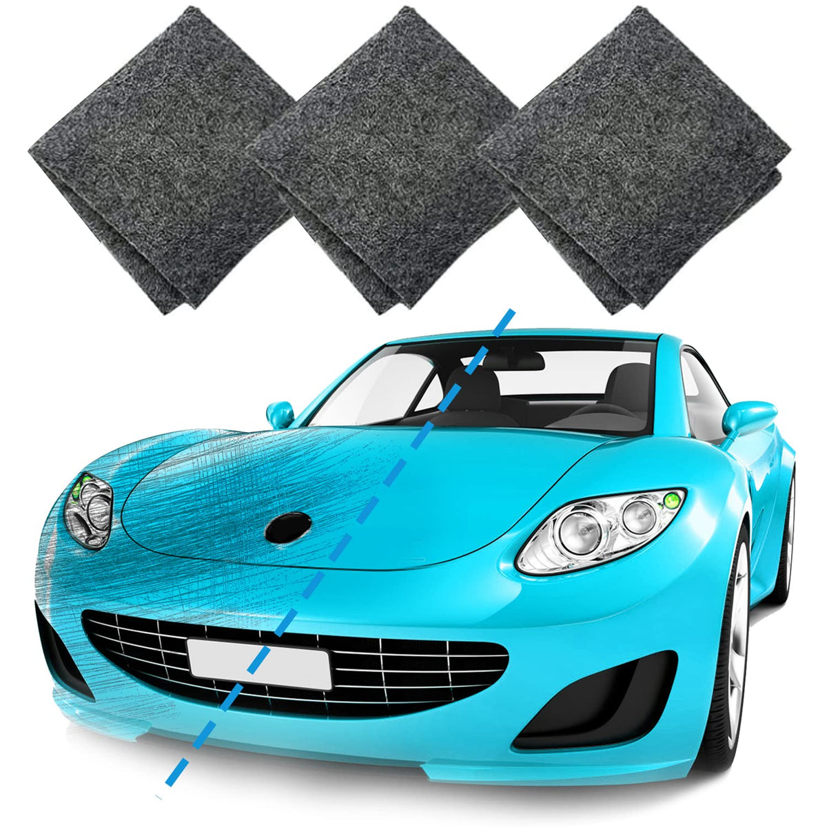 Autoglym 2024 Nano Sparkle Cloth for Car Scratches, Nano Sparkle Cloth Scratch Remover Easily Repair Scratches Paint Residues Wa