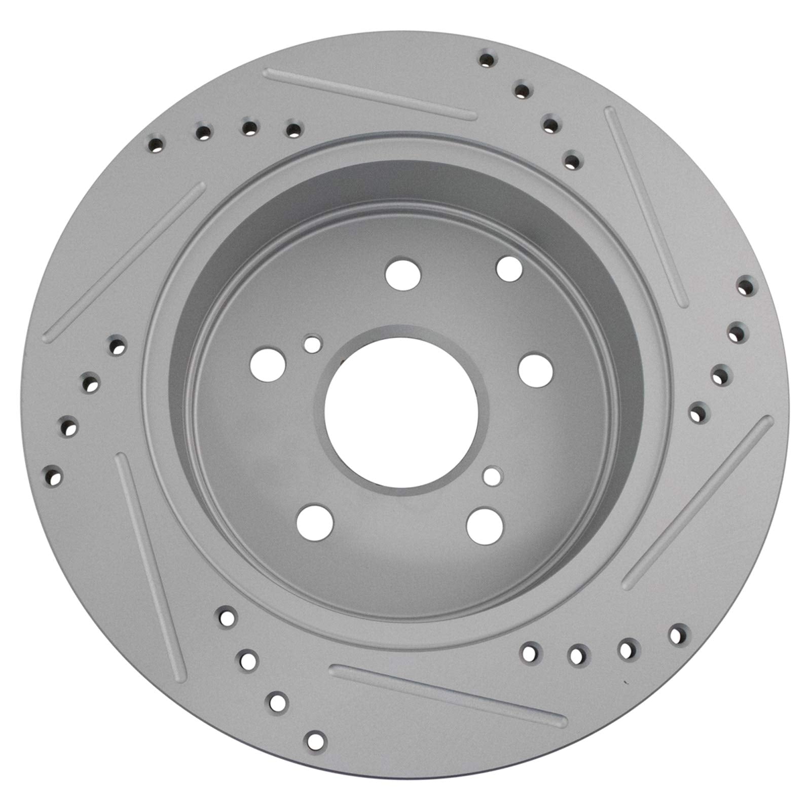 Trq Rear Performance Brake Rotors Set Solid Premium G-Coated Cross Drilled & Slotted Compatible With 2010-2012 Lexus Hs250H 2006