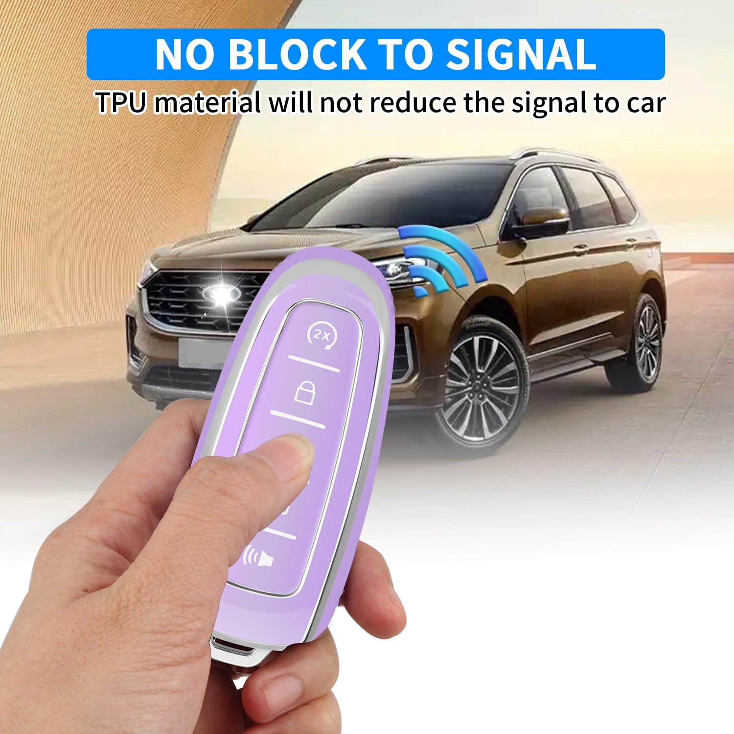 Qbuc For Ford Key Fob Cover,Tpu Car Key Case Protector With Keychain Compatible With Ford C-Max Edge Escape Expedition Explorer